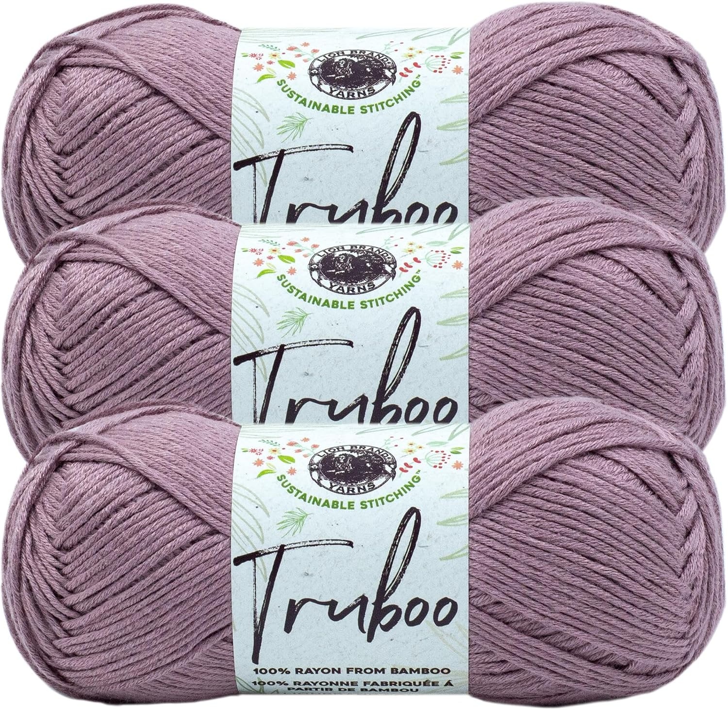 image:image1 Skein Lion Brand Yarn Truboo Yarn Light PinkMushroom