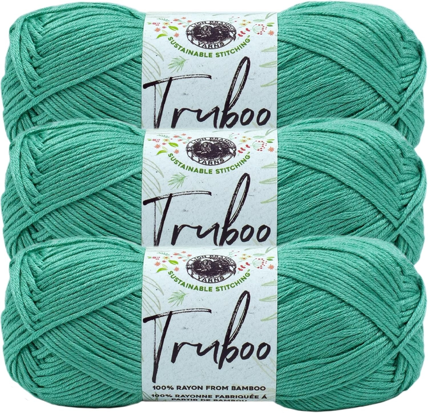 image:image1 Skein Lion Brand Yarn Truboo Yarn Light PinkSeafoam
