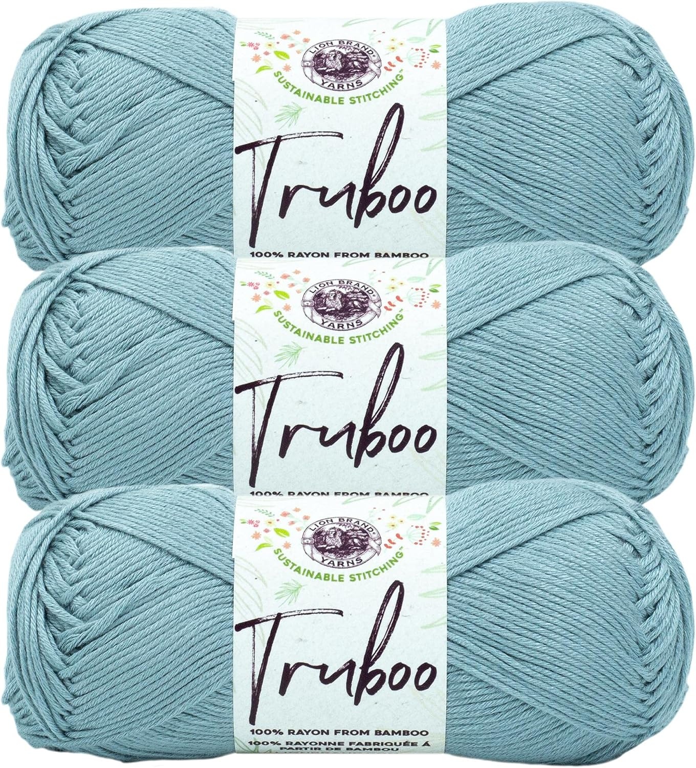 image:image1 Skein Lion Brand Yarn Truboo Yarn Light PinkSky
