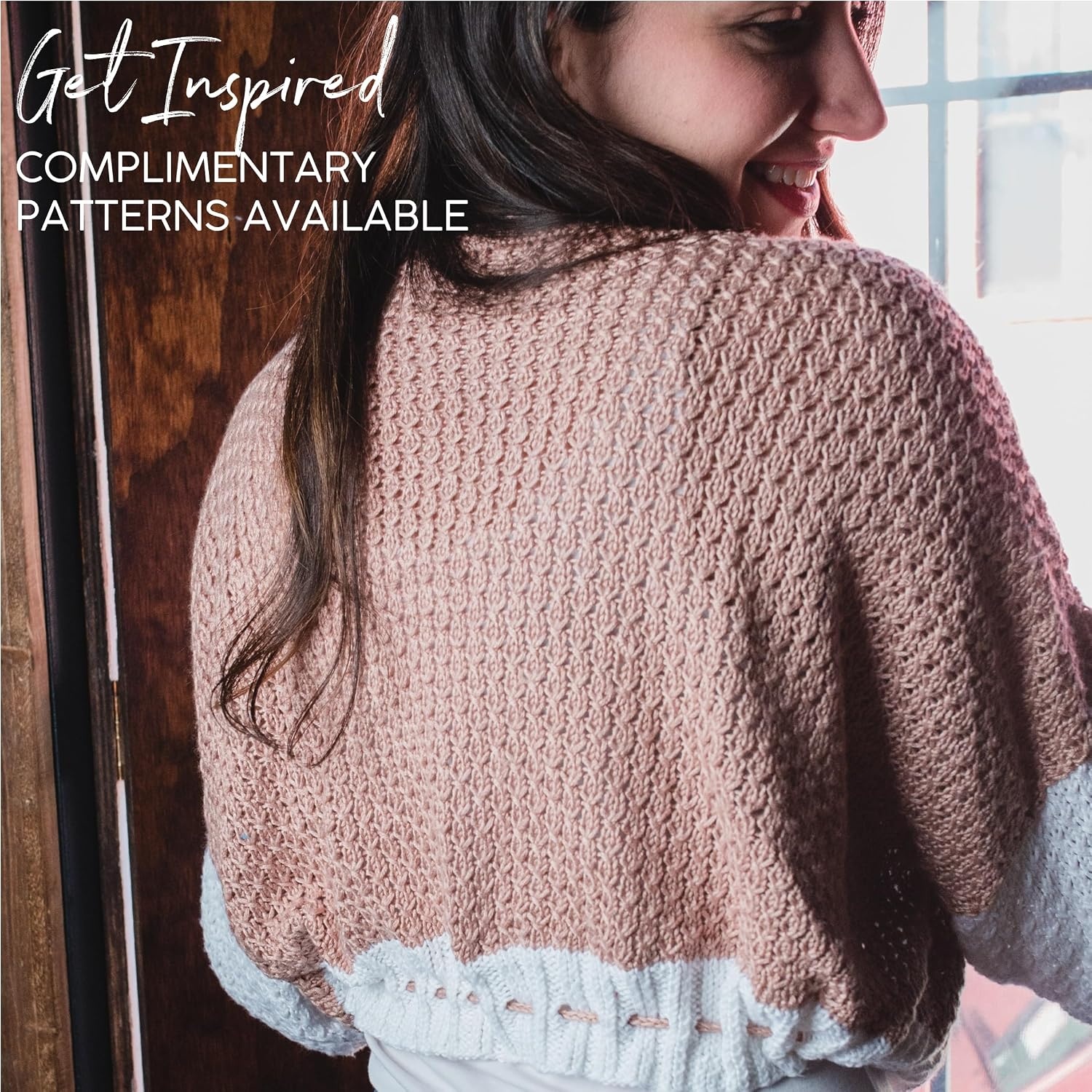 image:image1 Skein Lion Brand Yarn Truboo Yarn Light PinkSky