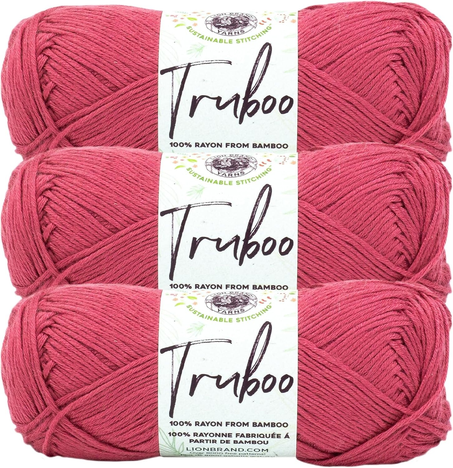image:image1 Skein Lion Brand Yarn Truboo Yarn WhiteRose