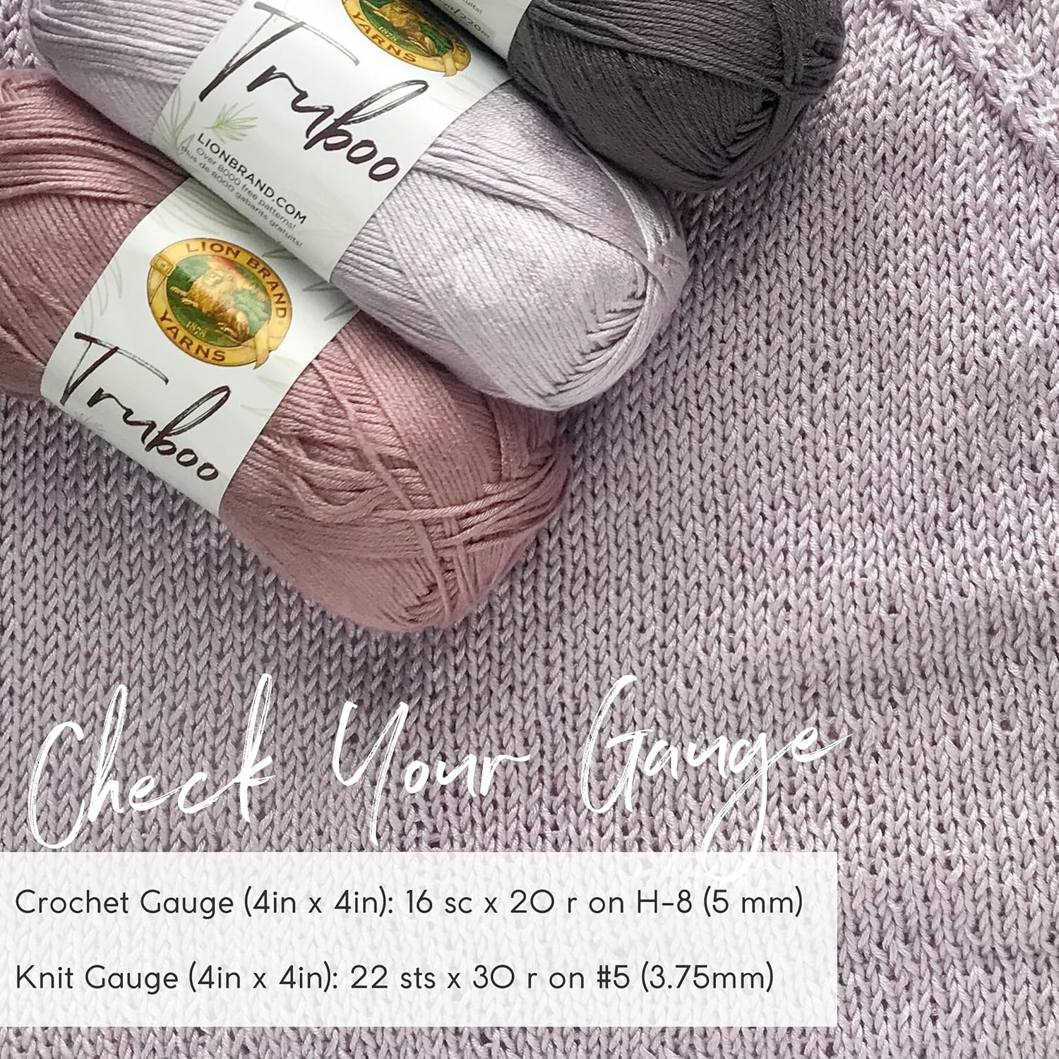 image:image1 Skein Lion Brand Yarn Truboo Yarn WhiteThistle