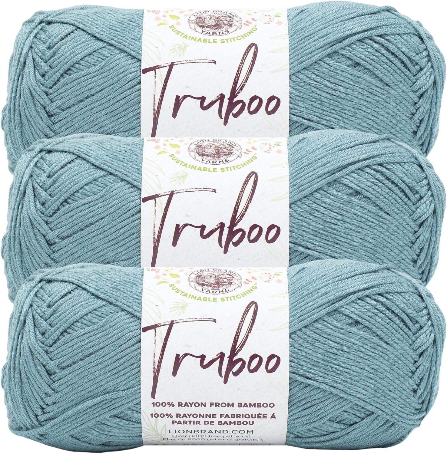 image:image1 Skein Lion Brand Yarn Truboo Yarn WhiteWave