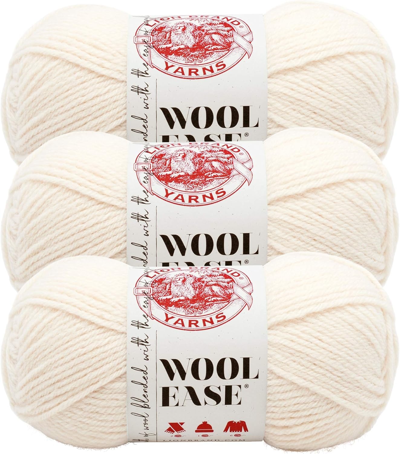 image:image3 Pack Lion Brand Yarn 620087 WoolEase Yarn ArrowwoodFisherman