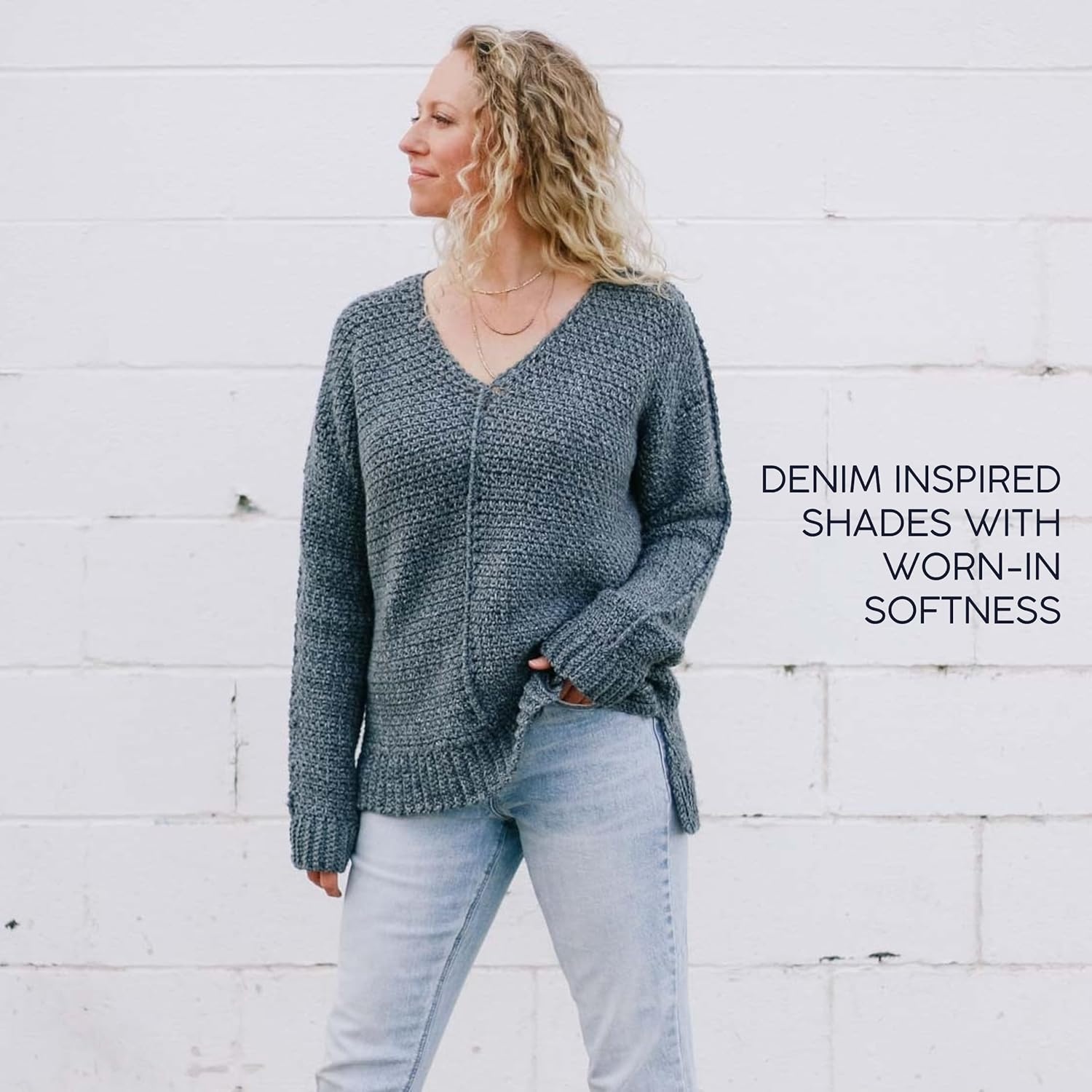 image:image3 Pack Lion Brand Yarn Jeans Yarn B NewTop Stitch