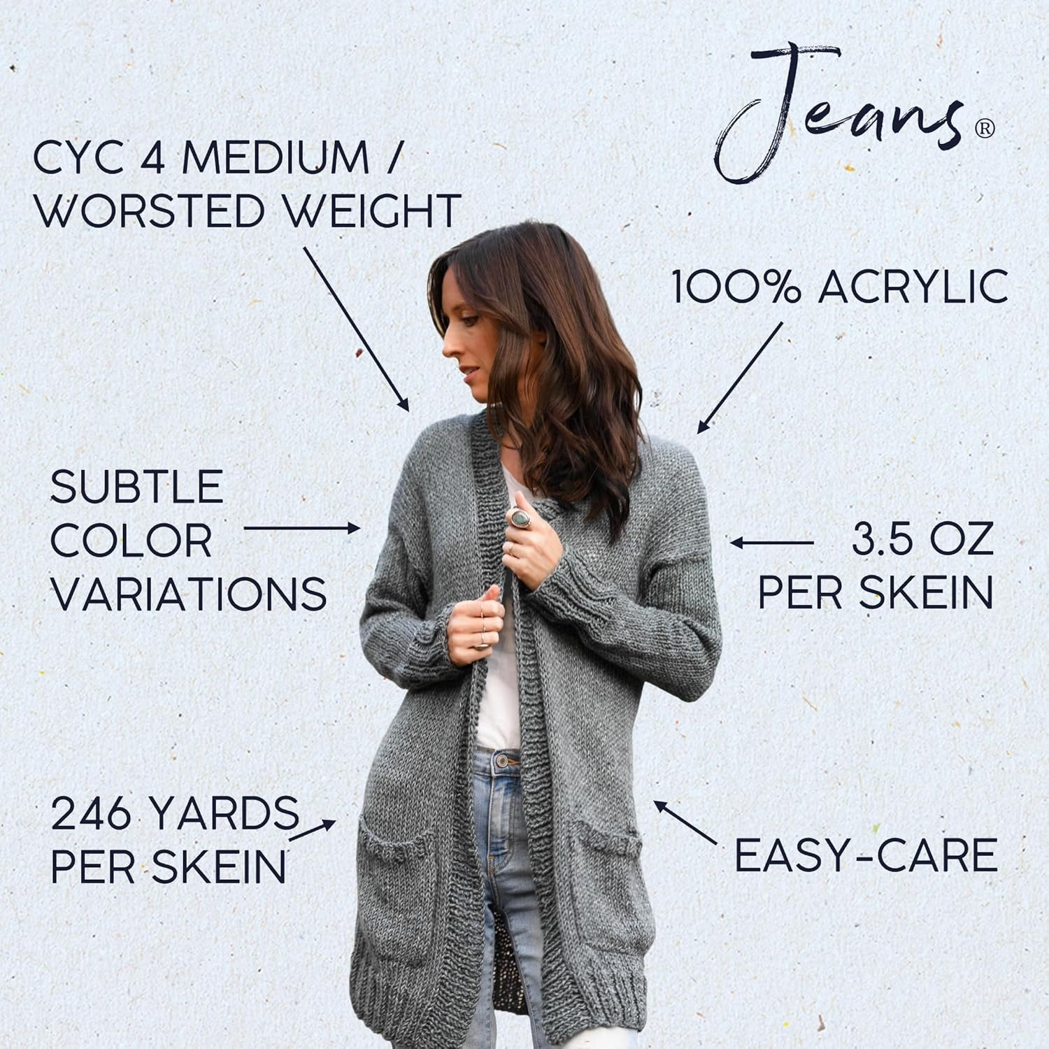 image:image3 Pack Lion Brand Yarn Jeans Yarn B NewVintage
