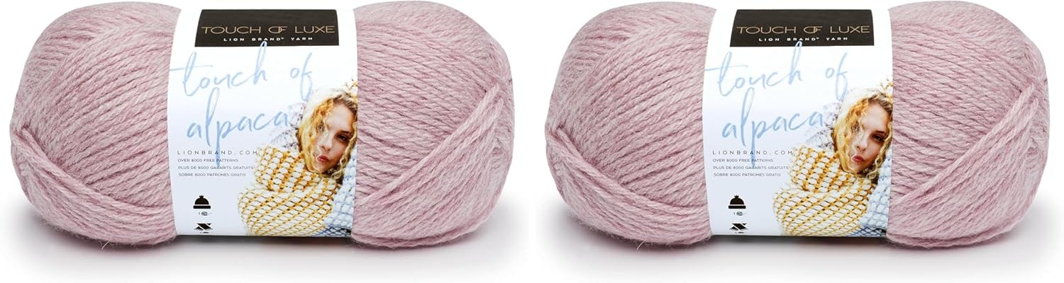 image:image3 Pack Lion Brand Yarn Touch of Alpaca Yarn CrimsonBlush