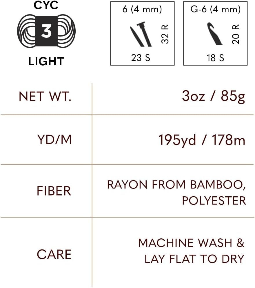 image:image3 Pack Lion Brand Yarn Truboo Sparkle Bamboo Yarn Thunder