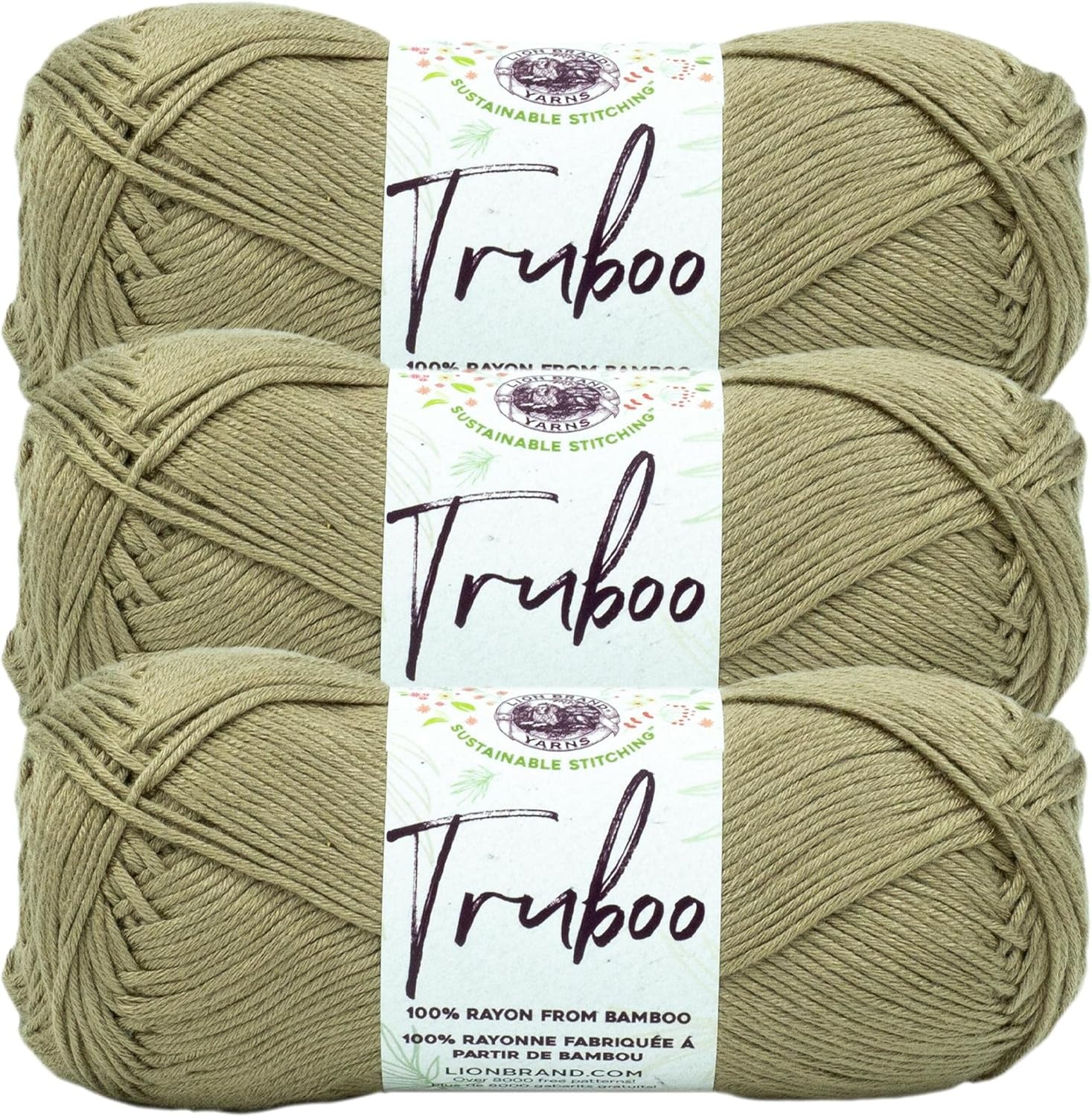 image:image3 Pack Lion Brand Yarn Truboo Yarn AquaKhaki