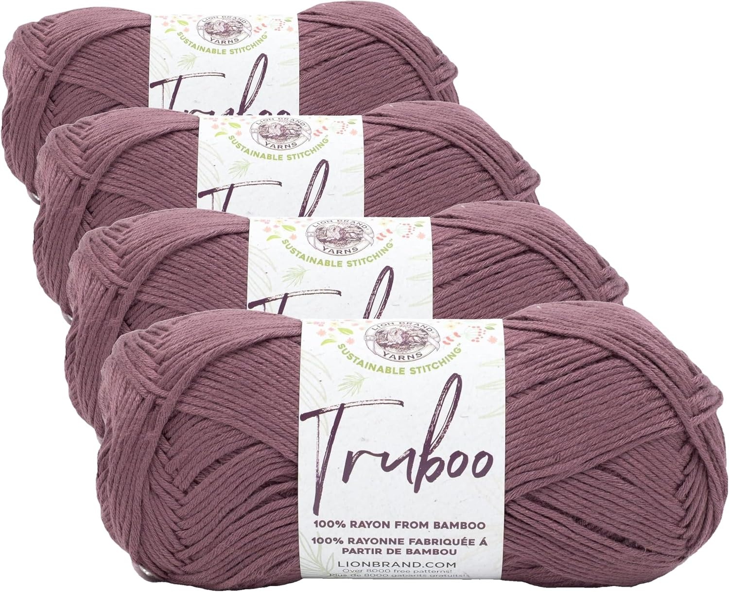 image:image3 Pack Lion Brand Yarn Truboo Yarn AquaRaisin