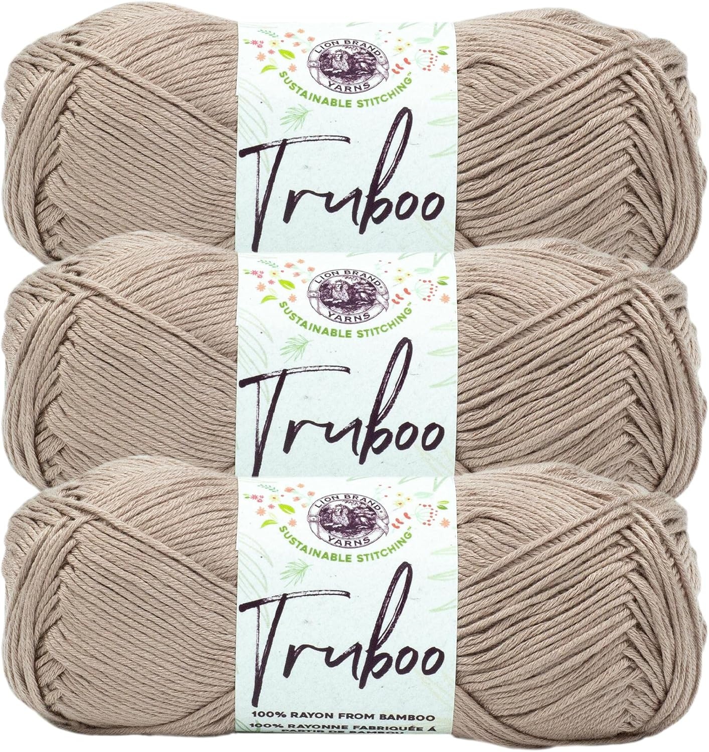 image:image3 Pack Lion Brand Yarn Truboo Yarn AquaSand