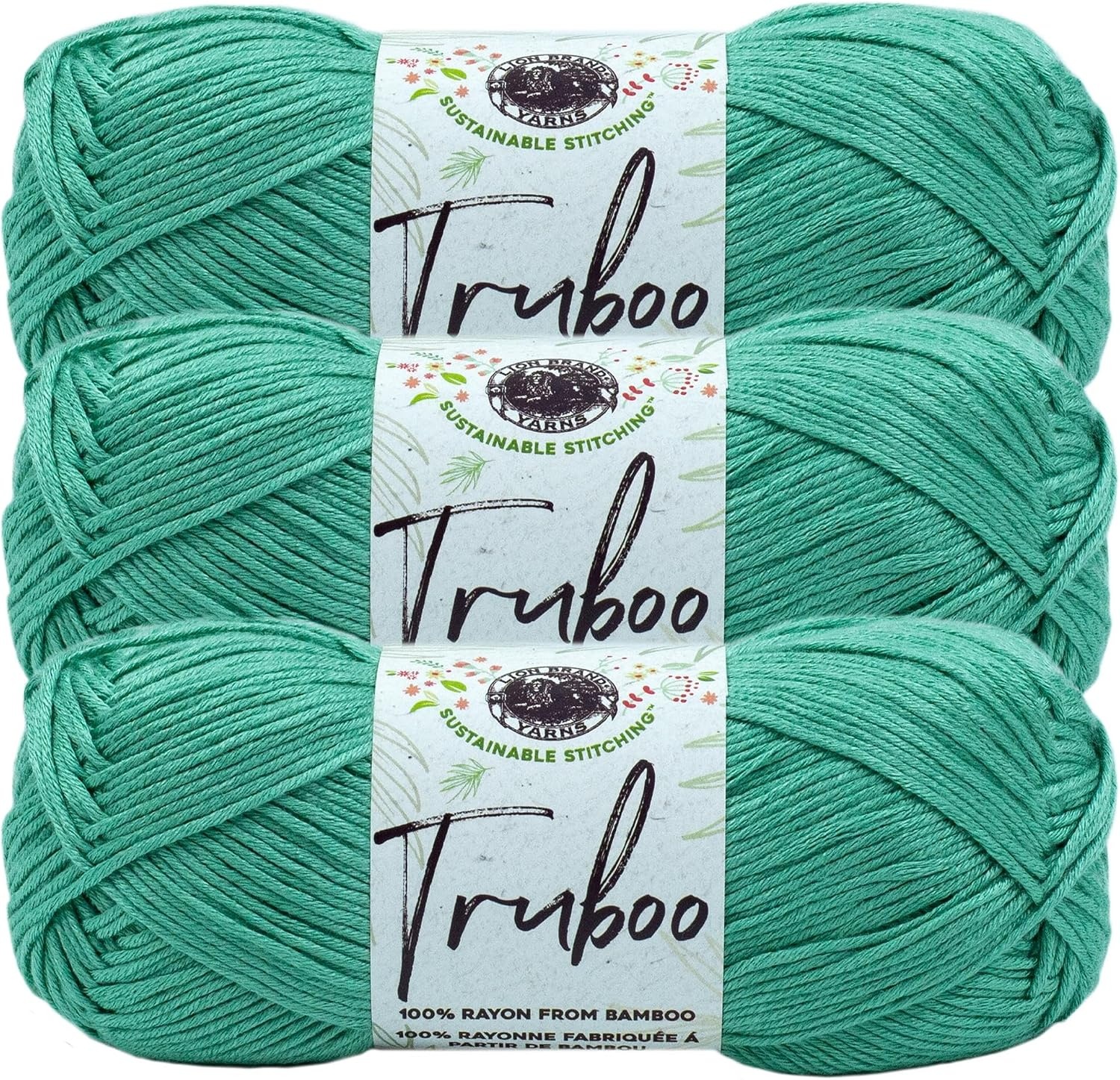 image:image3 Pack Lion Brand Yarn Truboo Yarn AquaSeafoam