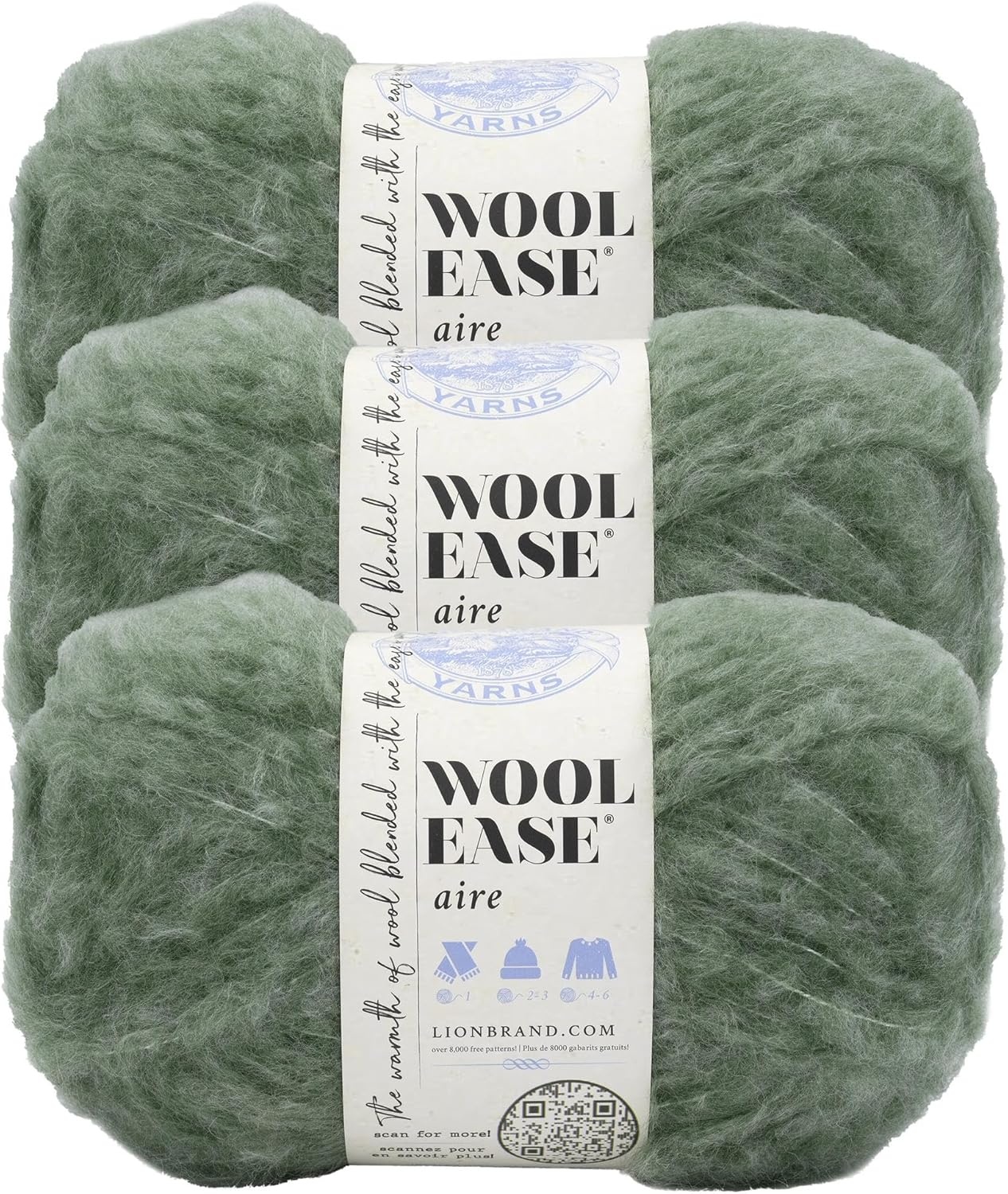 image:imageLion Brand WoolEase Aire Yarn Soft Yarn for Knitting Crochet and Crafts Buttercup 1 PackSage