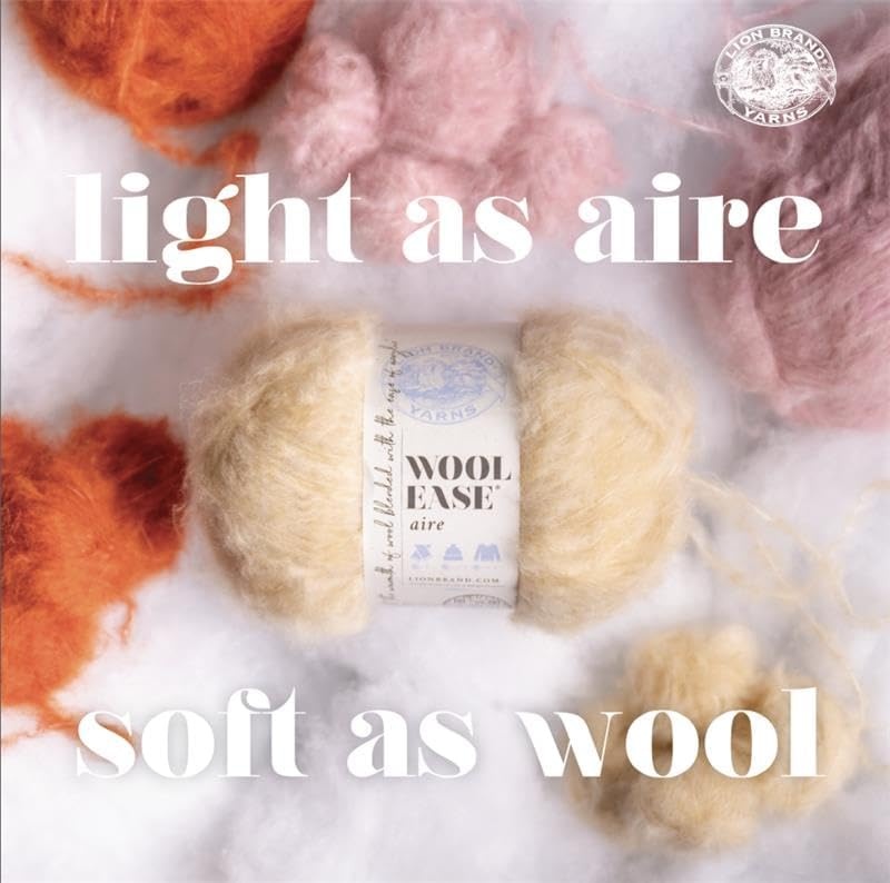 image:imageLion Brand WoolEase Aire Yarn Soft Yarn for Knitting Crochet and Crafts Marshmallow 1 PackLilac