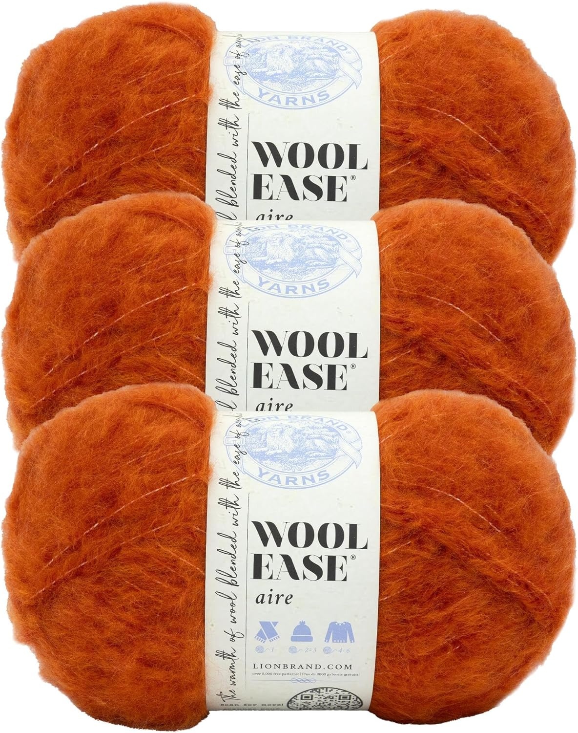 image:imageLion Brand WoolEase Aire Yarn Soft Yarn for Knitting Crochet and Crafts Marshmallow 1 PackSpicy