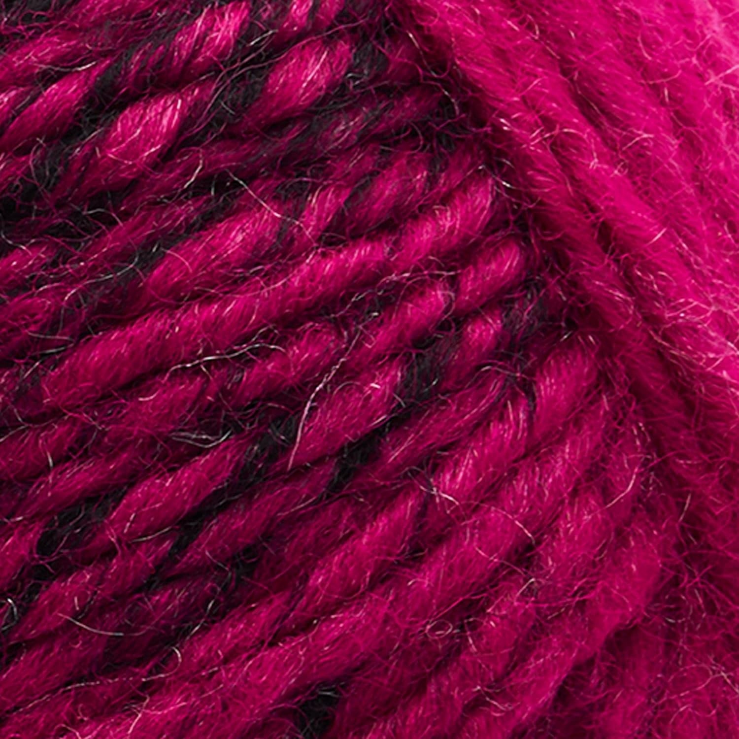 image:imageLion Brand Yarn 1 Skein Scarfie Bulky Yarn PinkSilverBlackHot Pink