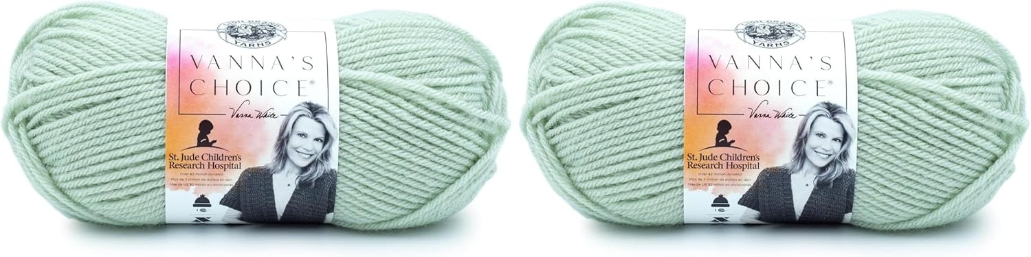 image:imageLion Brand Yarn 1 Skein Vannas Choice Yarn White 35 OuncesLemon Pepper