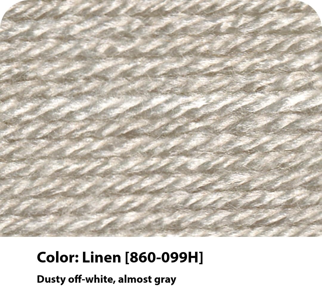 image:imageLion Brand Yarn 1 Skein Vannas Choice Yarn White 35 OuncesLinen