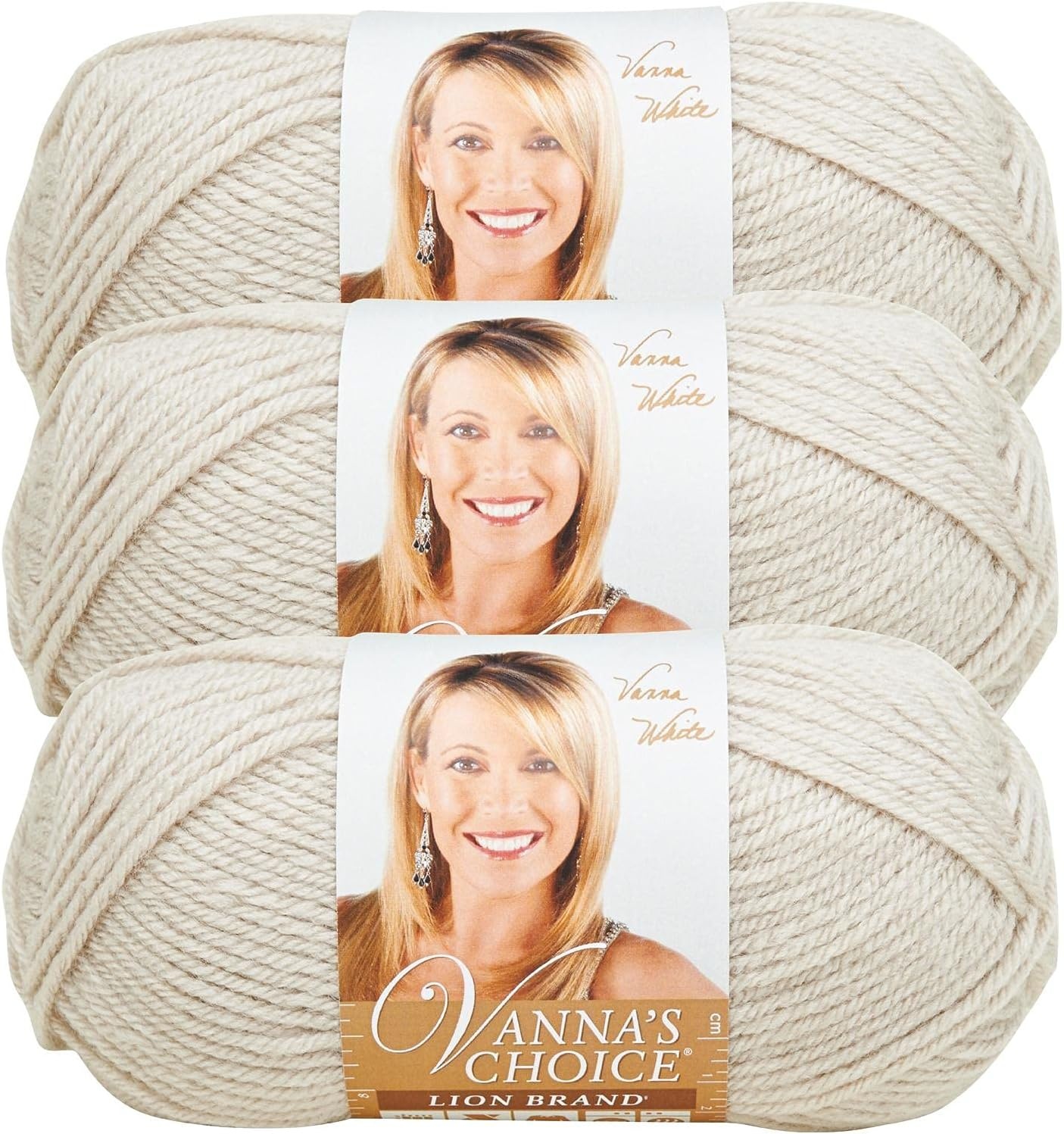 image:imageLion Brand Yarn 1 Skein Vannas Choice Yarn White 35 OuncesLinen