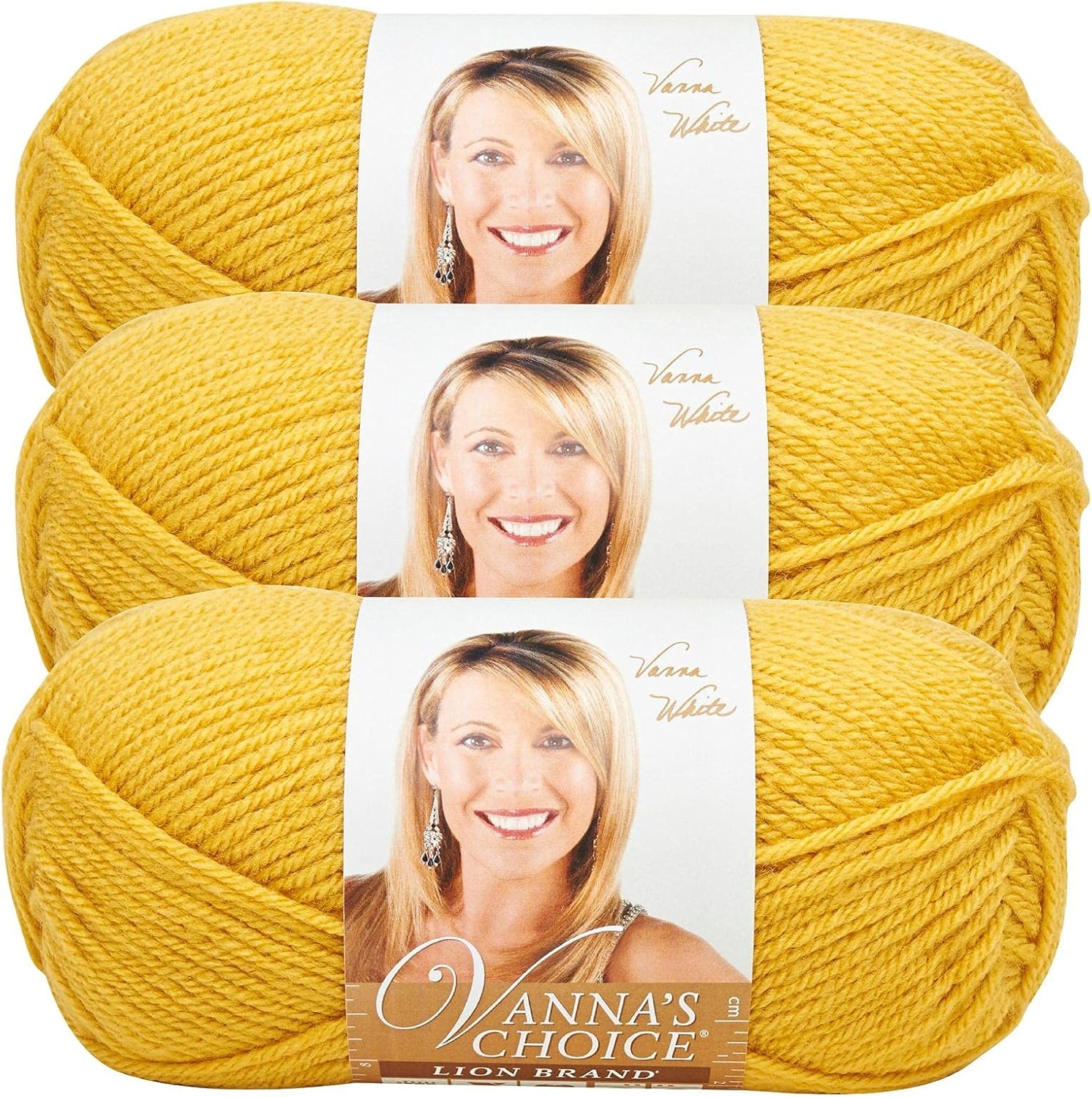 image:imageLion Brand Yarn 1 Skein Vannas Choice Yarn White 35 OuncesMustard