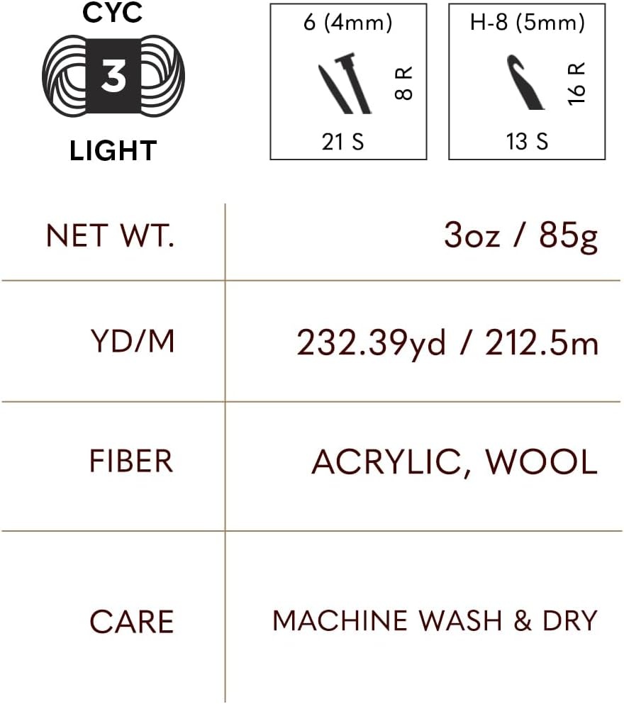 image:imageLion Brand Yarn Acrylic Wool Blend WoolEase DK Yarn for Knitting Crocheting and Crafts Cream 1 PackOlive
