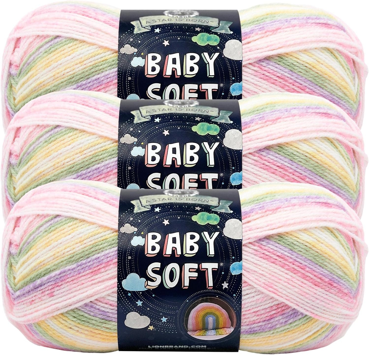 image:imageLion Brand Yarn Baby Soft Crochet Yarn Petal Pastel Pink 1 Pack Light DK Acyrlic Nylon Blend Fiber for Soft Baby Blankets Knit Garments Crochet Hats Machine Washable YarnCircus Print