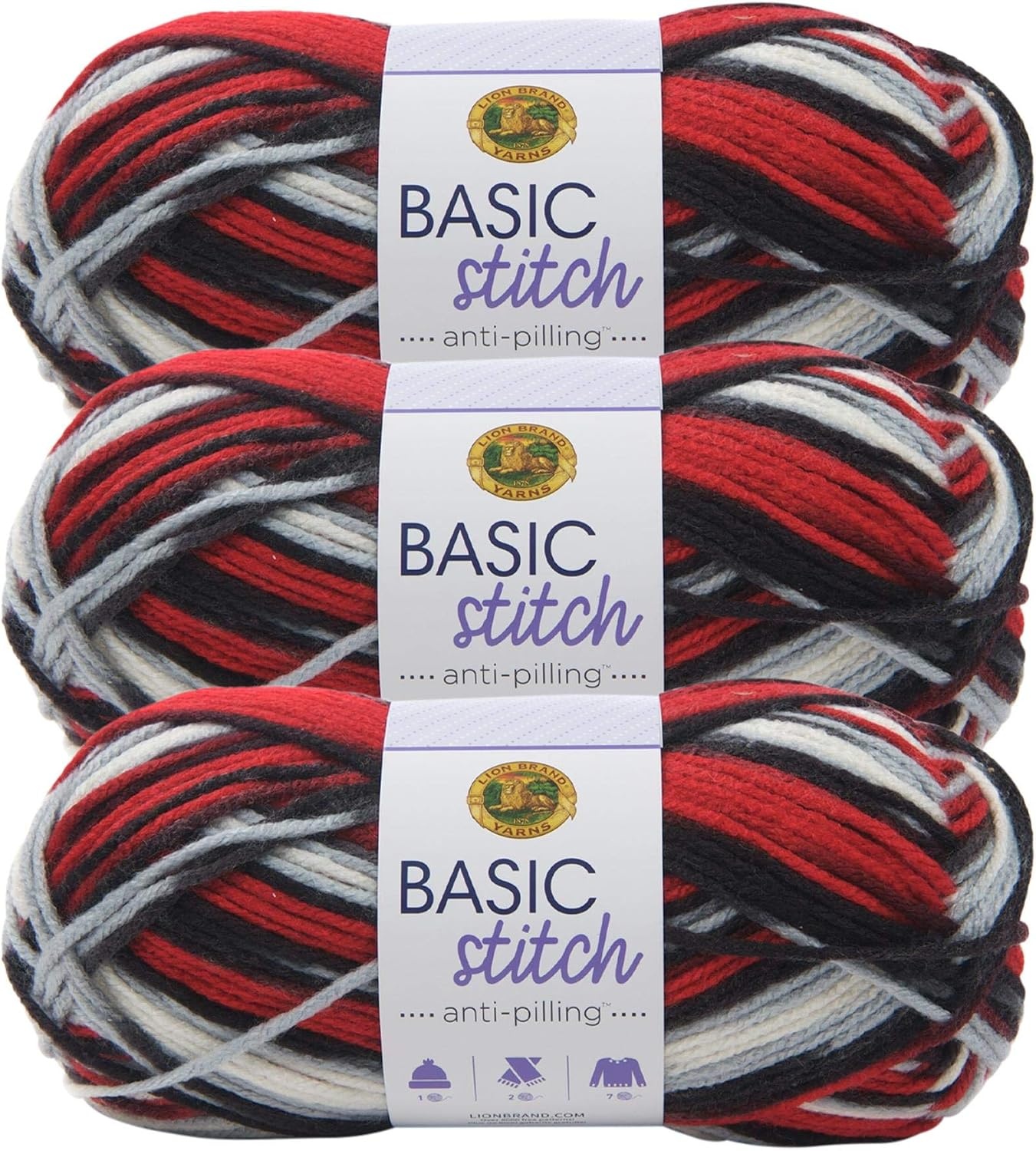 image:imageLion Brand Yarn Basic Stitch AntiPilling Knitting Yarn Yarn for Crocheting 1Pack PumpkinBuffalo Hill