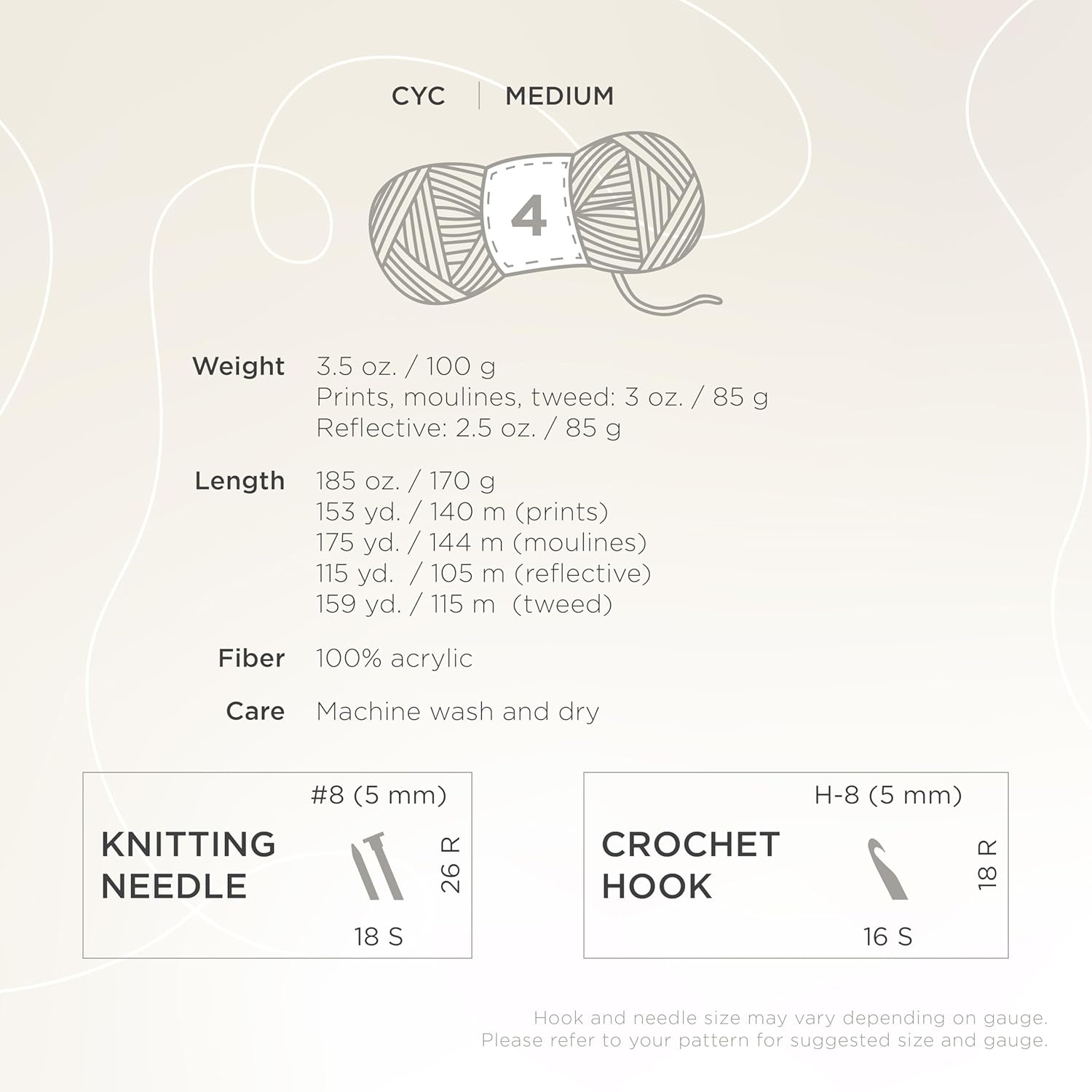 image:imageLion Brand Yarn Basic Stitch AntiPilling Yarn for Crocheting Knitting and Crafts Truffle 1 PackAlmond Tweed