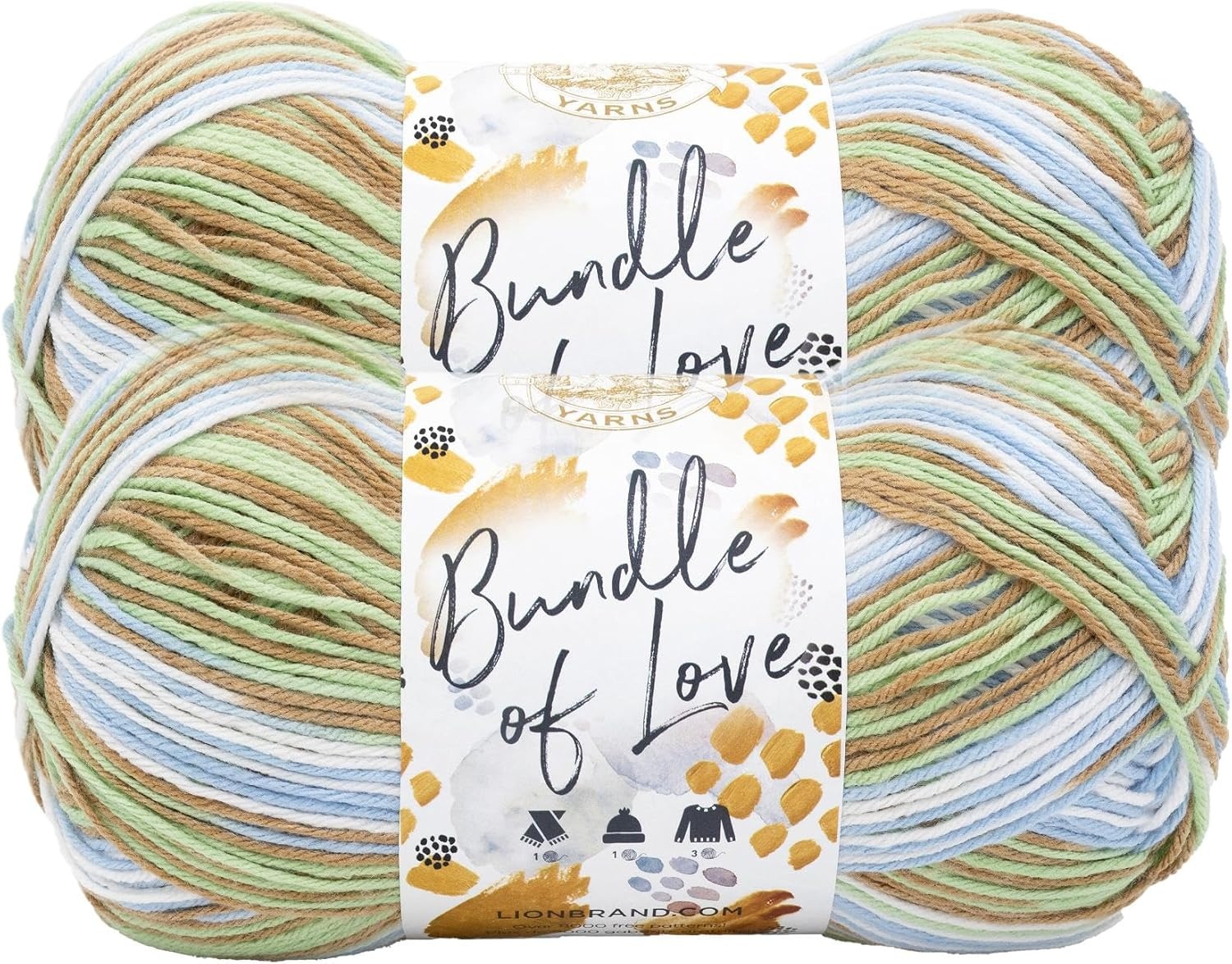 image:imageLion Brand Yarn Bundle of Love Multicolor Baby Yarn for Knitting and Crochet 1 Pack Enchanted ForestBelle
