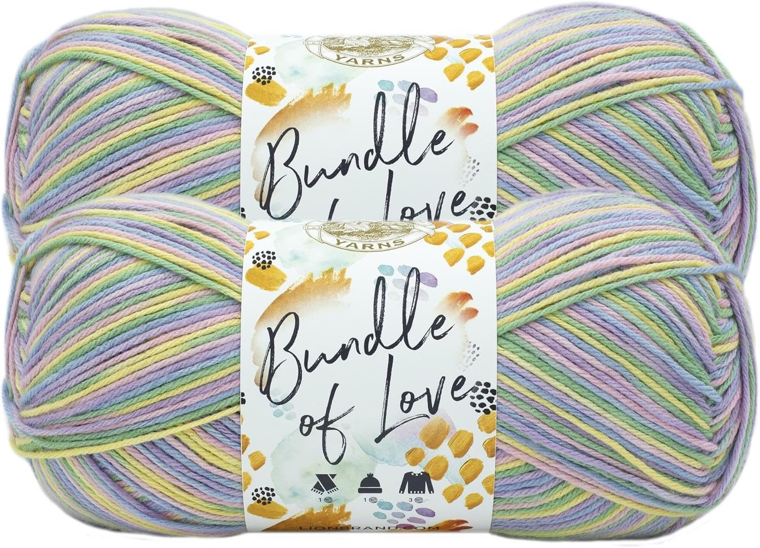 image:imageLion Brand Yarn Bundle of Love Multicolor Baby Yarn for Knitting and Crochet 1 Pack Enchanted ForestChamomile