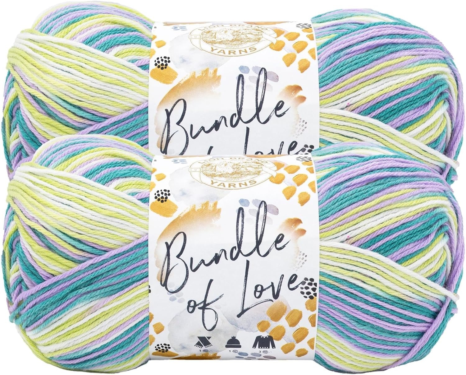 image:imageLion Brand Yarn Bundle of Love Multicolor Baby Yarn for Knitting and Crochet 1 Pack Enchanted ForestFlower Power