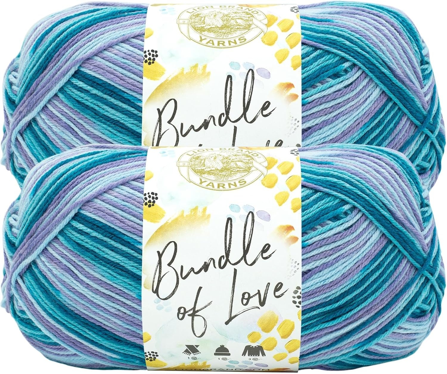image:imageLion Brand Yarn Bundle of Love Multicolor Baby Yarn for Knitting and Crochet 1 Pack Enchanted ForestMermaid
