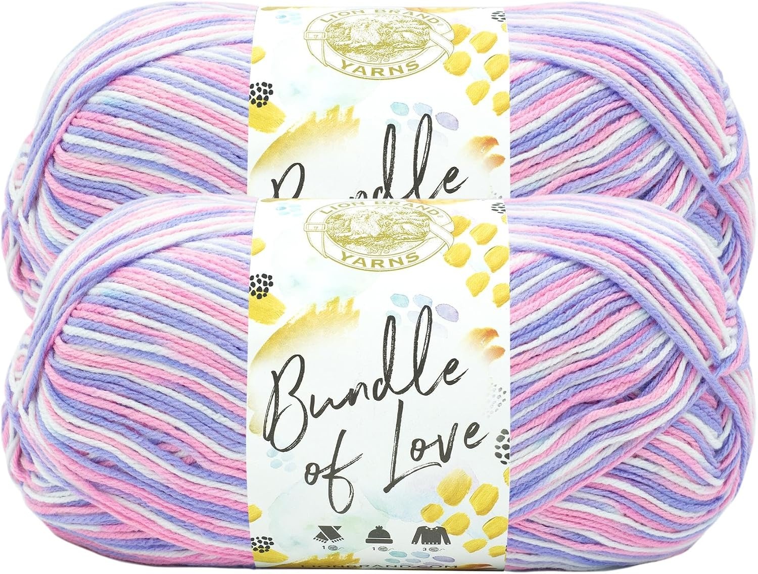 image:imageLion Brand Yarn Bundle of Love Multicolor Baby Yarn for Knitting and Crochet 1 Pack Enchanted ForestSweetheart