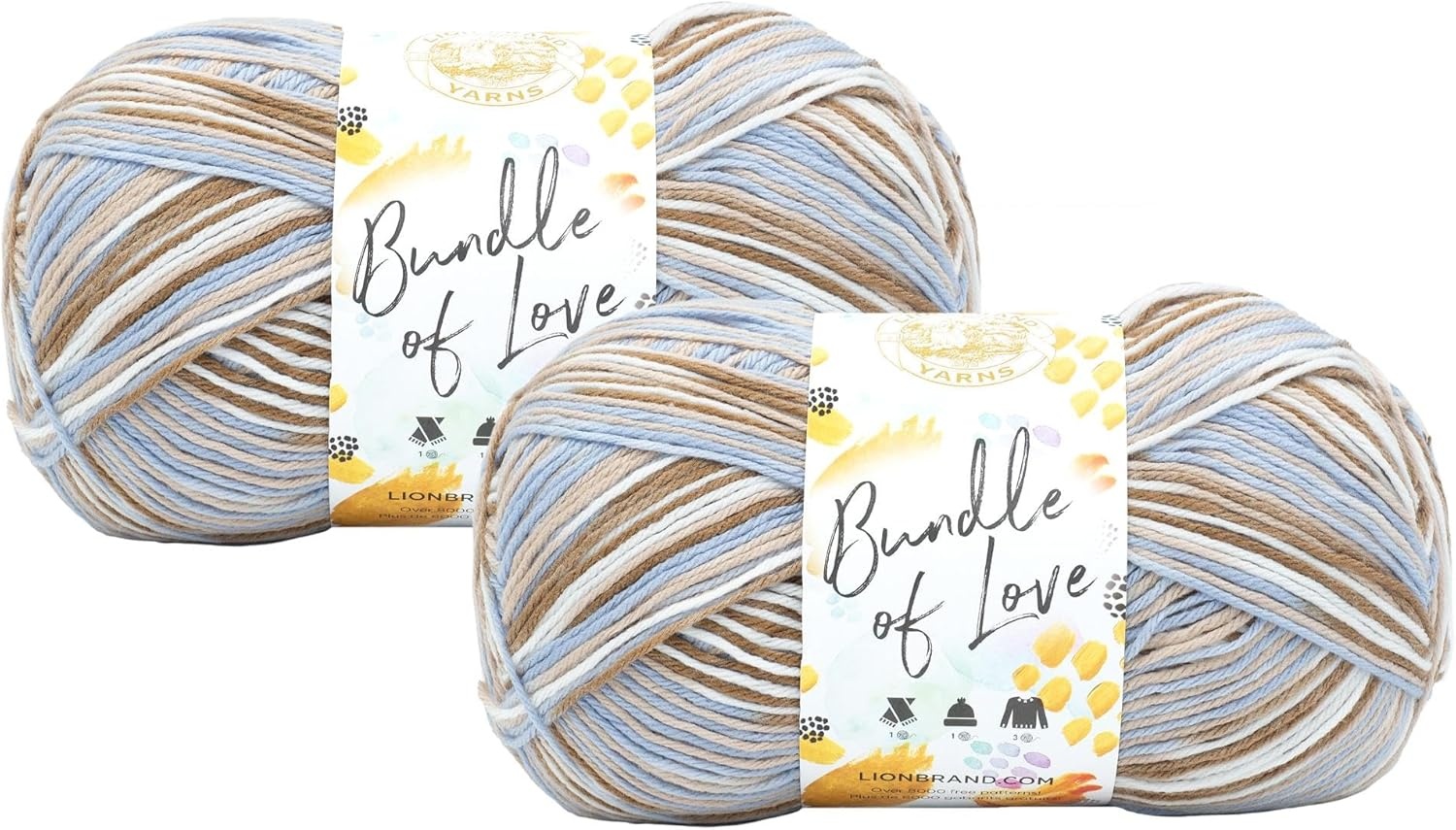 image:imageLion Brand Yarn Bundle of Love Multicolor Baby Yarn for Knitting and Crochet 1 Pack Enchanted ForestWeathered Wood