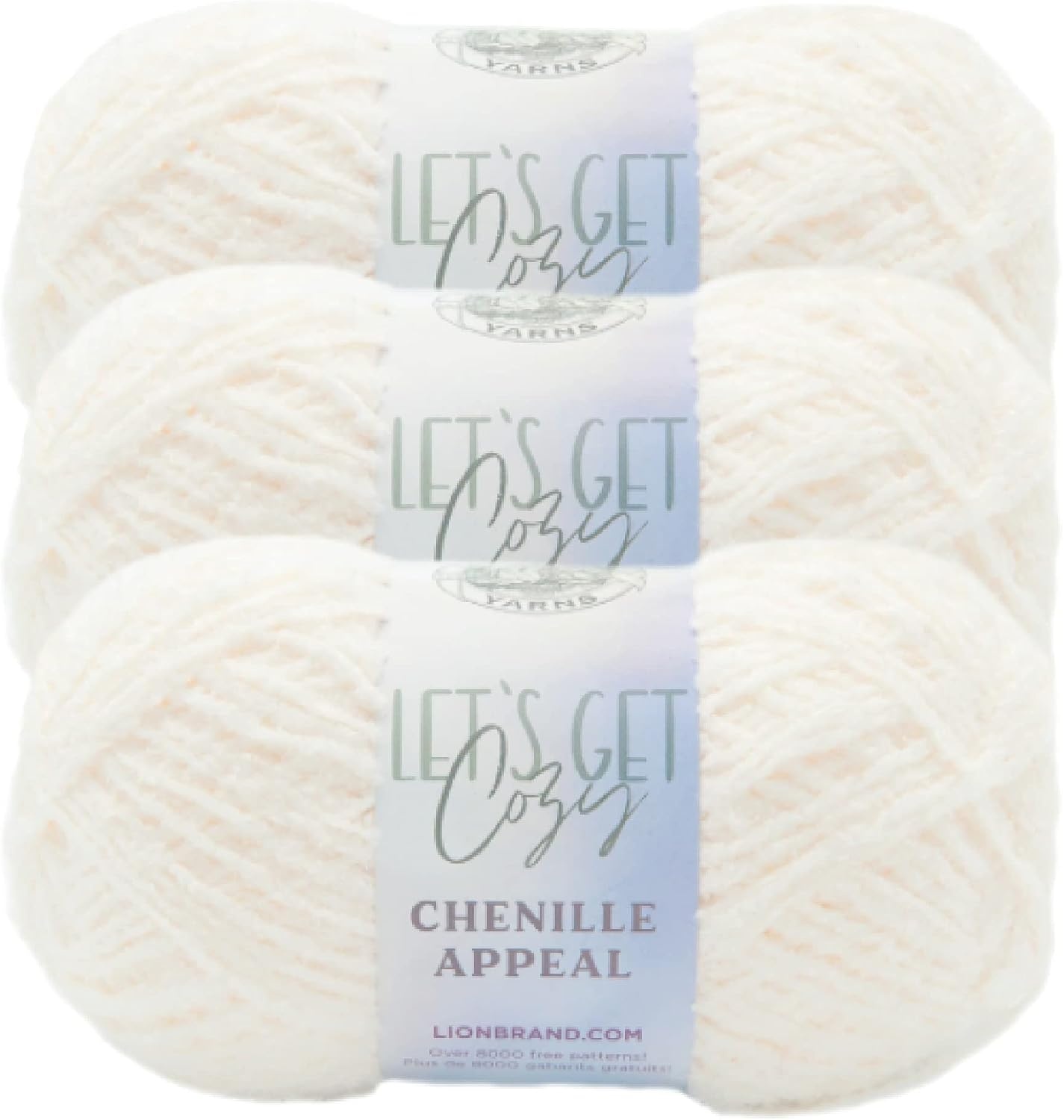 image:imageLion Brand Yarn Chenille Appeal Yarn for Knitting and Crocheting Rose Taupe 1 PackCoconut Milk