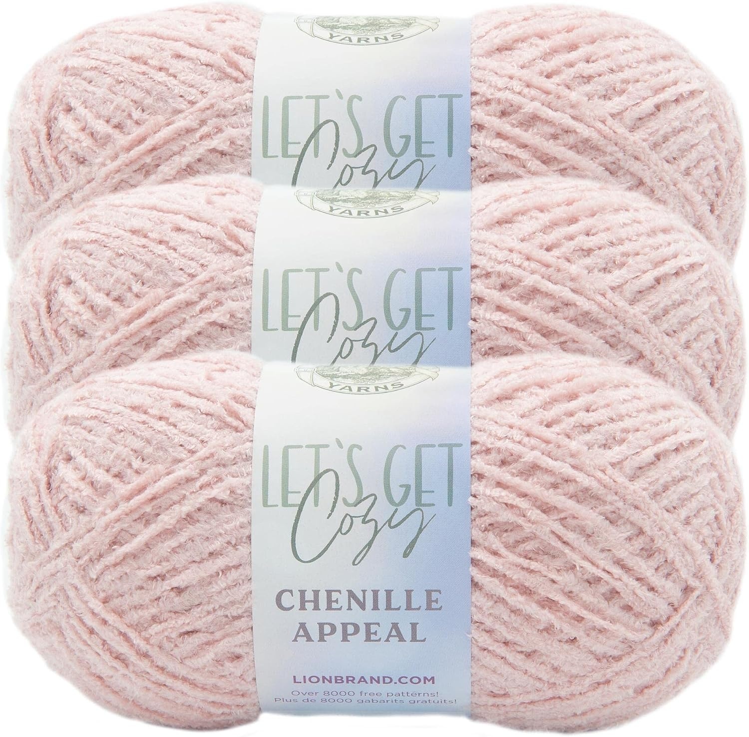 image:imageLion Brand Yarn Chenille Appeal Yarn for Knitting and Crocheting Rose Taupe 1 PackPeach Whip