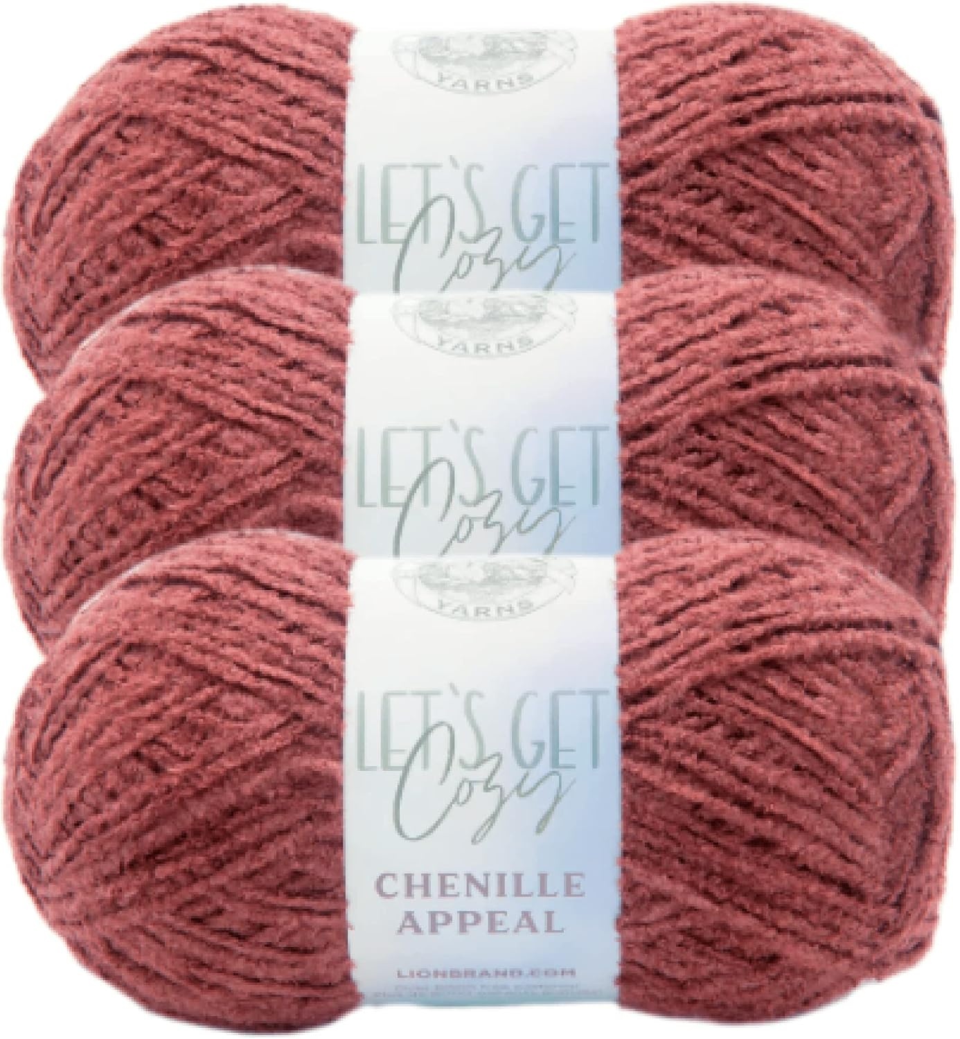 image:imageLion Brand Yarn Chenille Appeal Yarn for Knitting and Crocheting Rose Taupe 1 PackRose Taupe