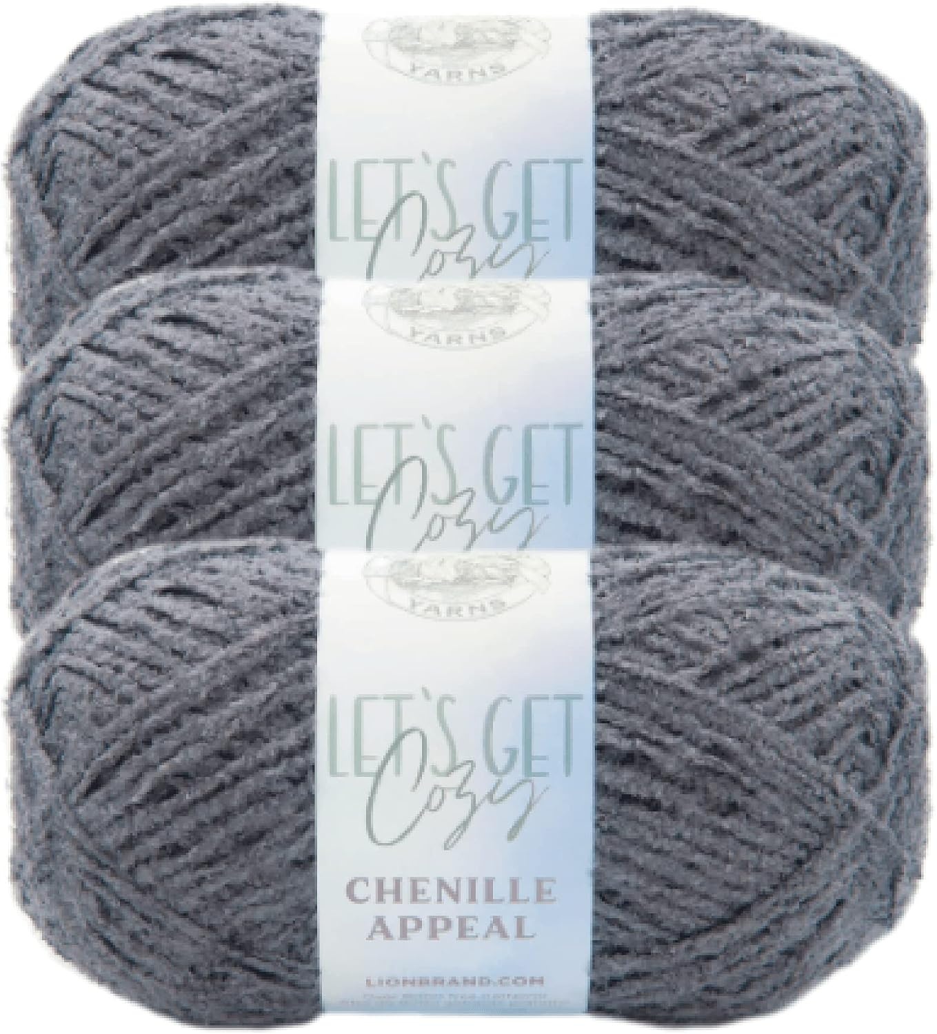 image:imageLion Brand Yarn Chenille Appeal Yarn for Knitting and Crocheting Rose Taupe 1 PackStorm Front