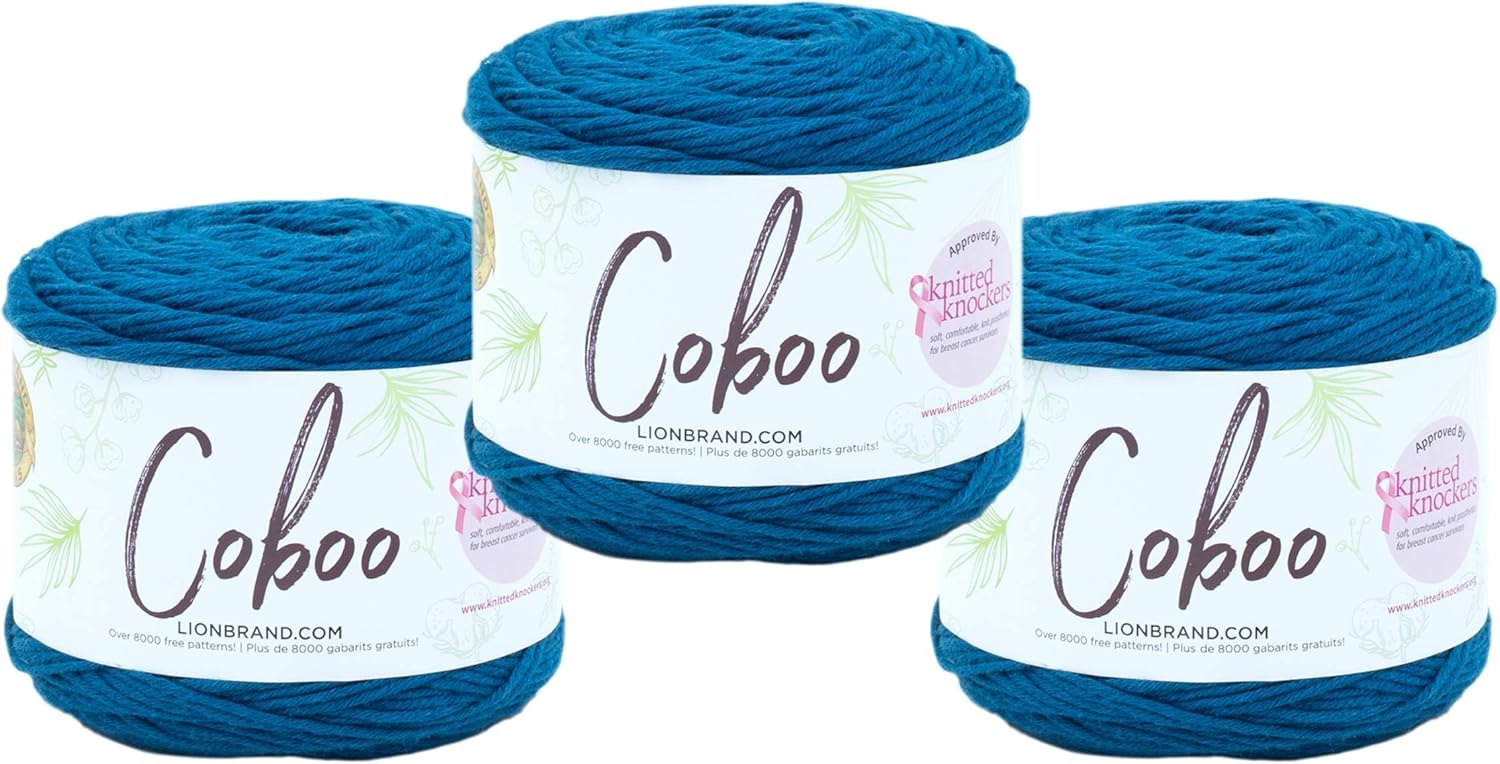 image:imageLion Brand Yarn Coboo Yarn Pink 1 SkeinSteel Blue