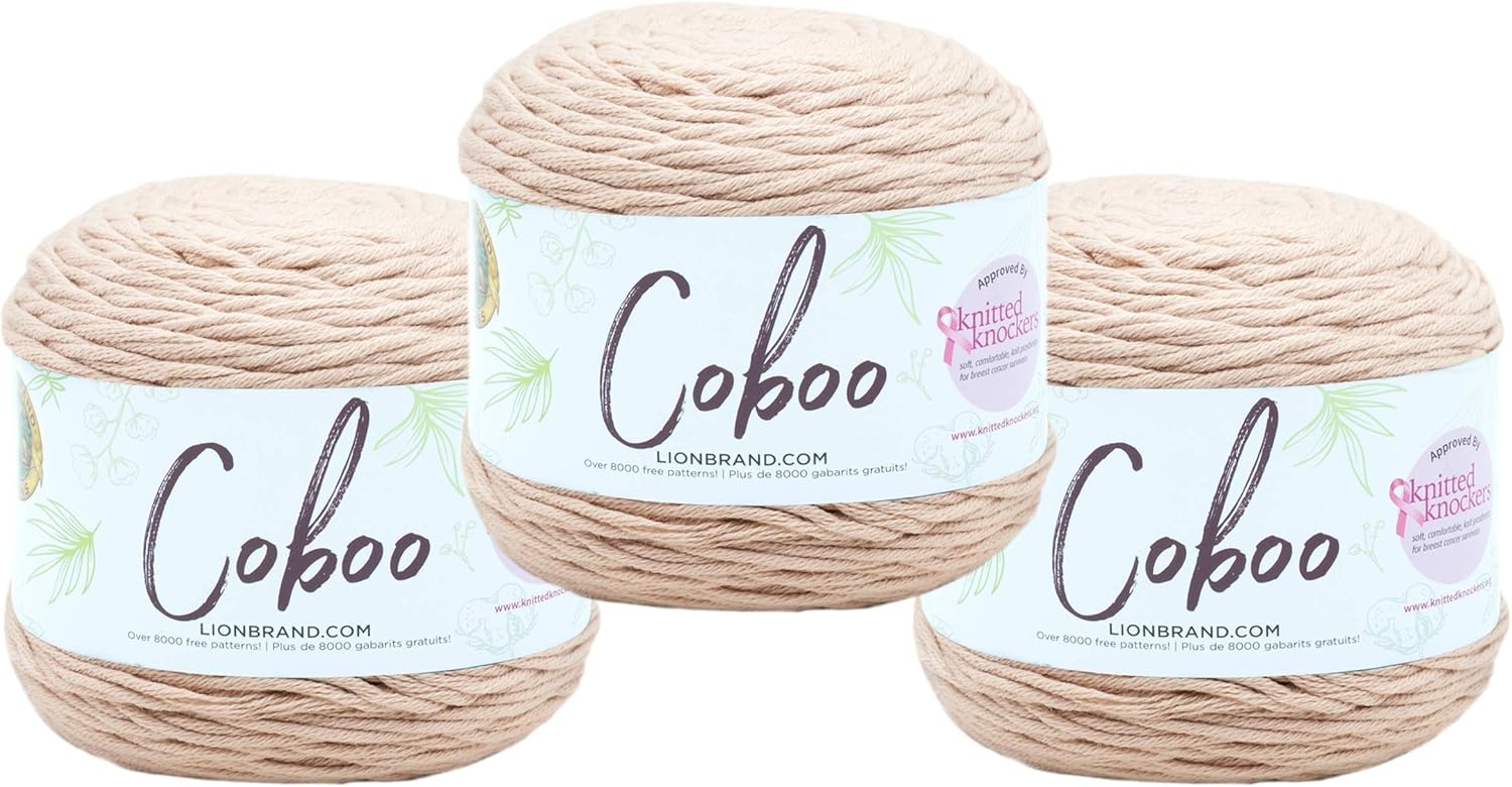 image:imageLion Brand Yarn Coboo Yarn Pink 1 SkeinTan