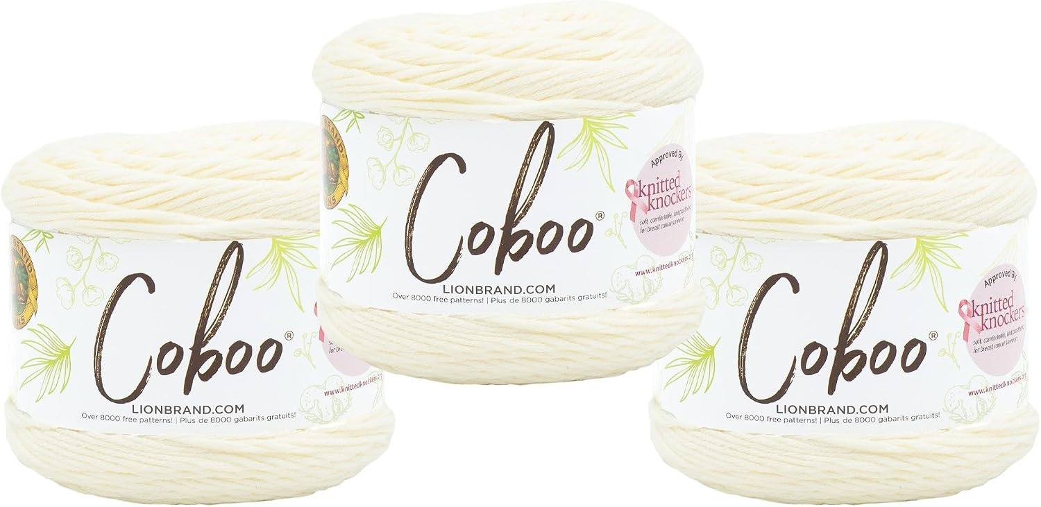 image:imageLion Brand Yarn Coboo Yarn Pink 1 SkeinVanilla Blossom