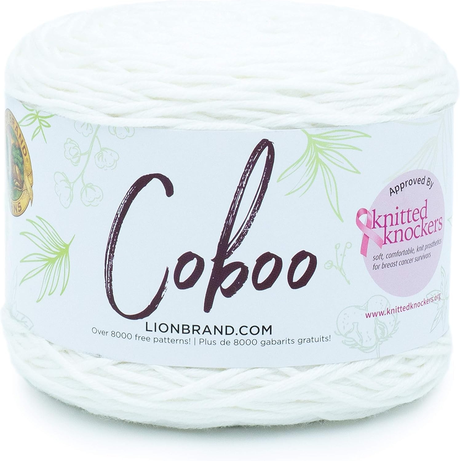 image:imageLion Brand Yarn Coboo Yarn Pink 1 SkeinWhite