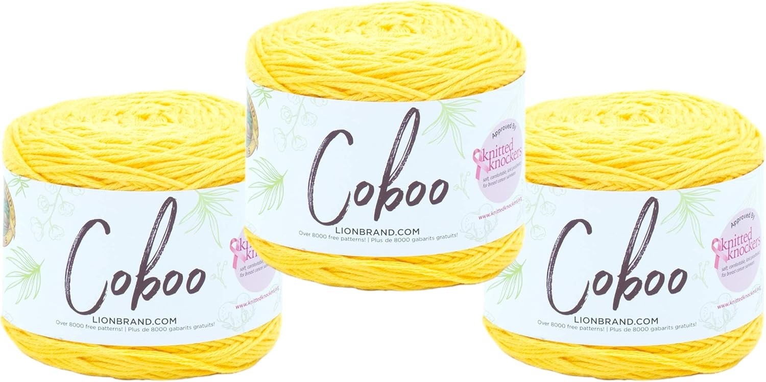 image:imageLion Brand Yarn Coboo Yarn Pink 1 SkeinYellow