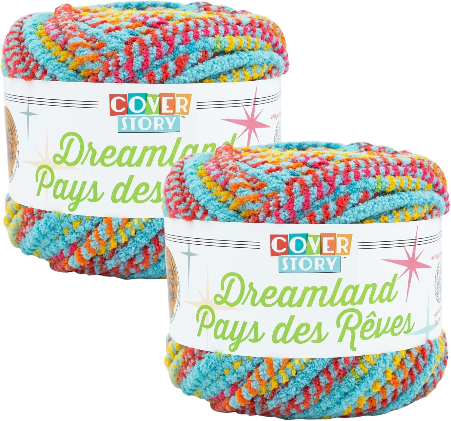 image:imageLion Brand Yarn Cover Story Dreamland Blanket Yarn Tartan 1 PackBlue Hawaii