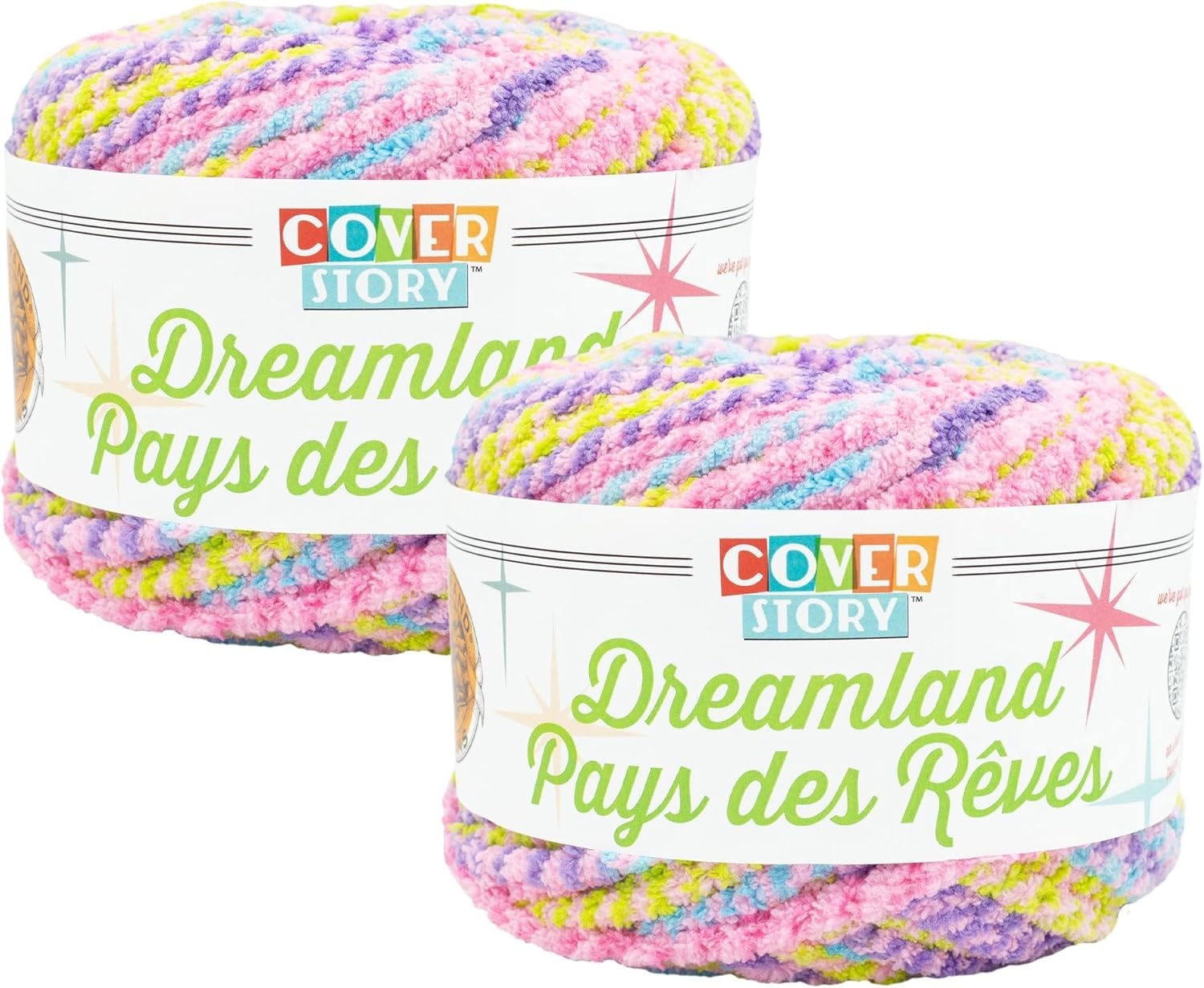 image:imageLion Brand Yarn Cover Story Dreamland Blanket Yarn Tartan 1 PackFairy Garden
