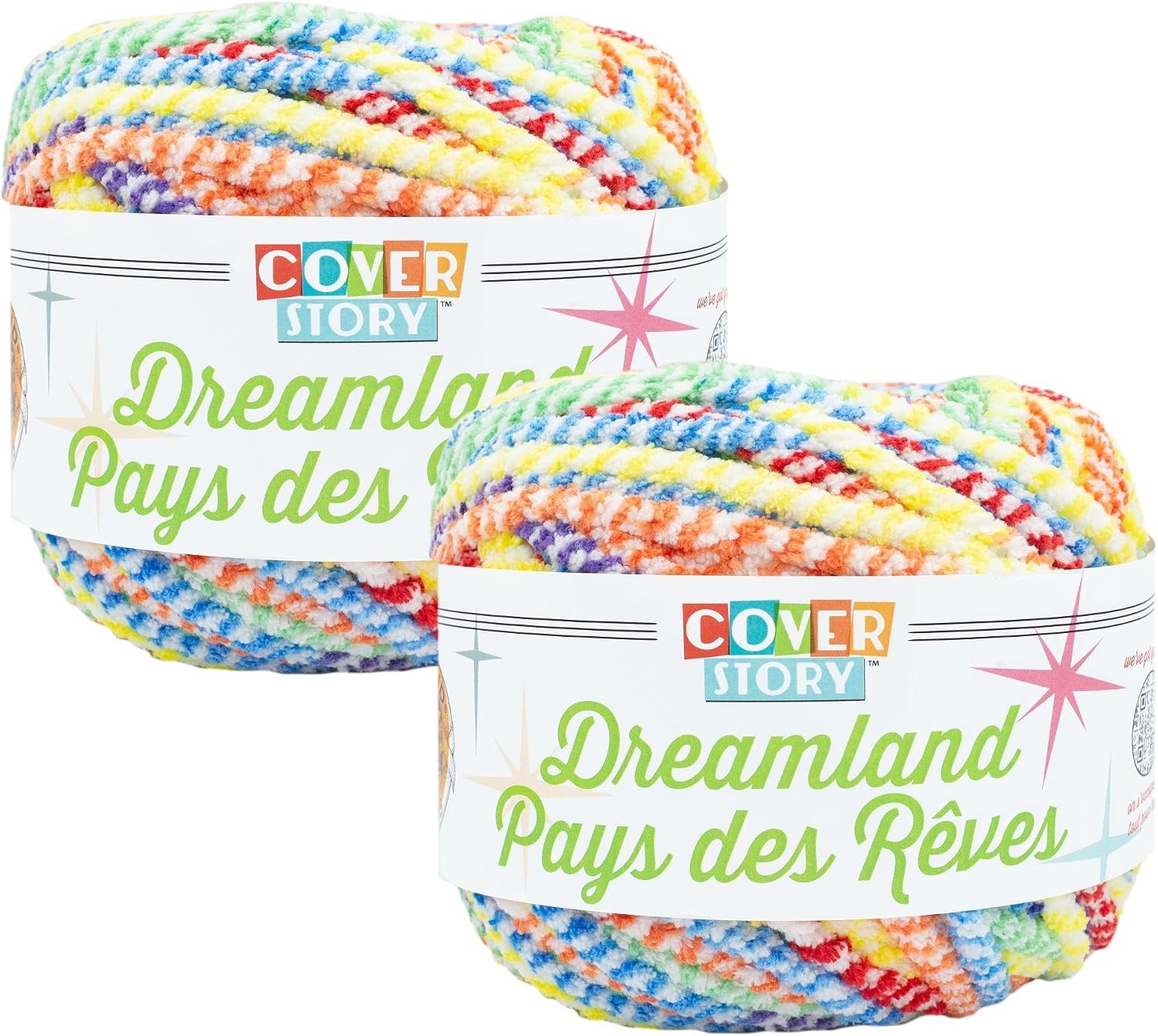 image:imageLion Brand Yarn Cover Story Dreamland Blanket Yarn Tartan 1 PackRainbow