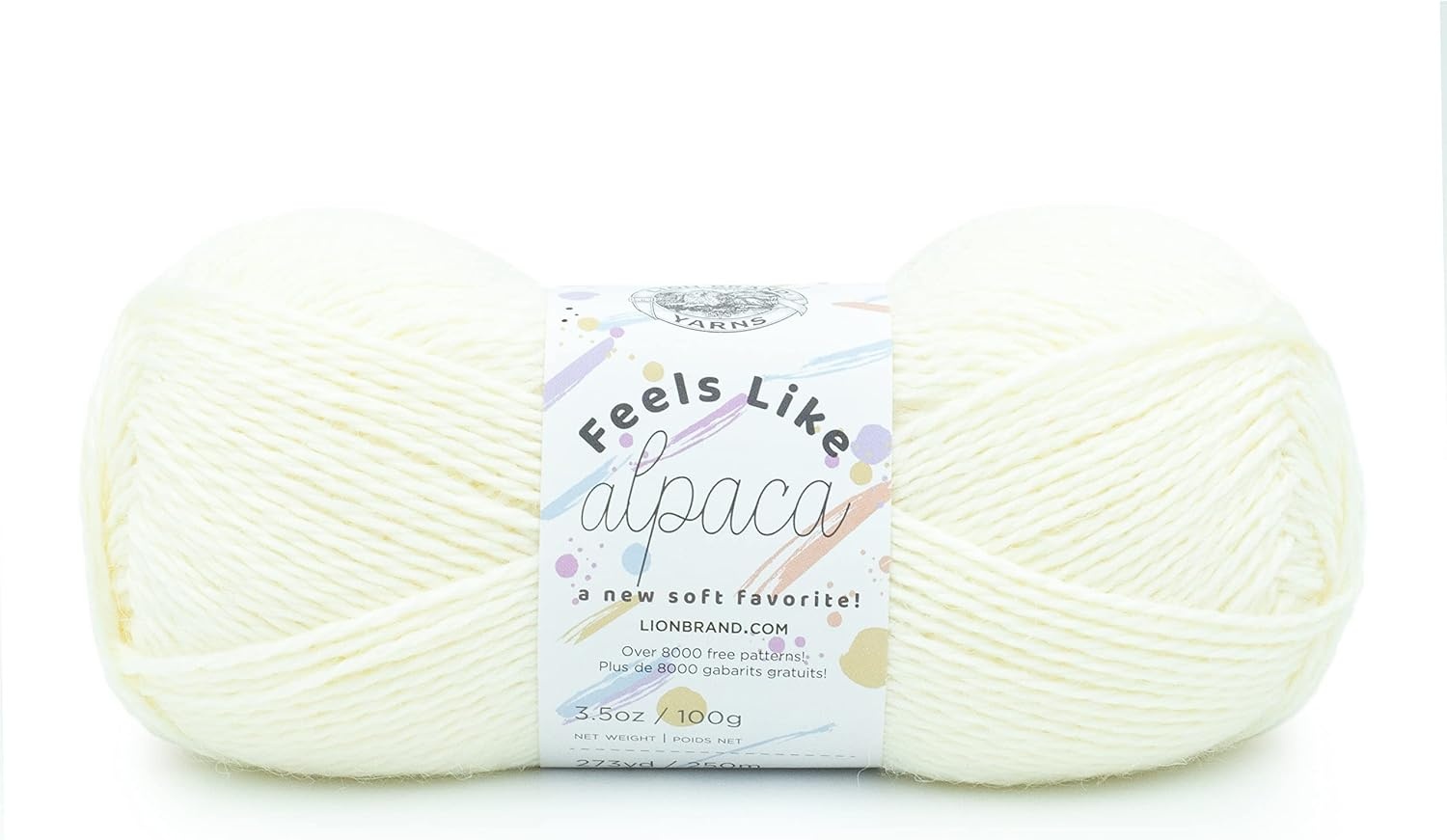 image:imageLion Brand Yarn Feels Like Alpaca Soft Yarn for Knitting Ecru 1 Pack