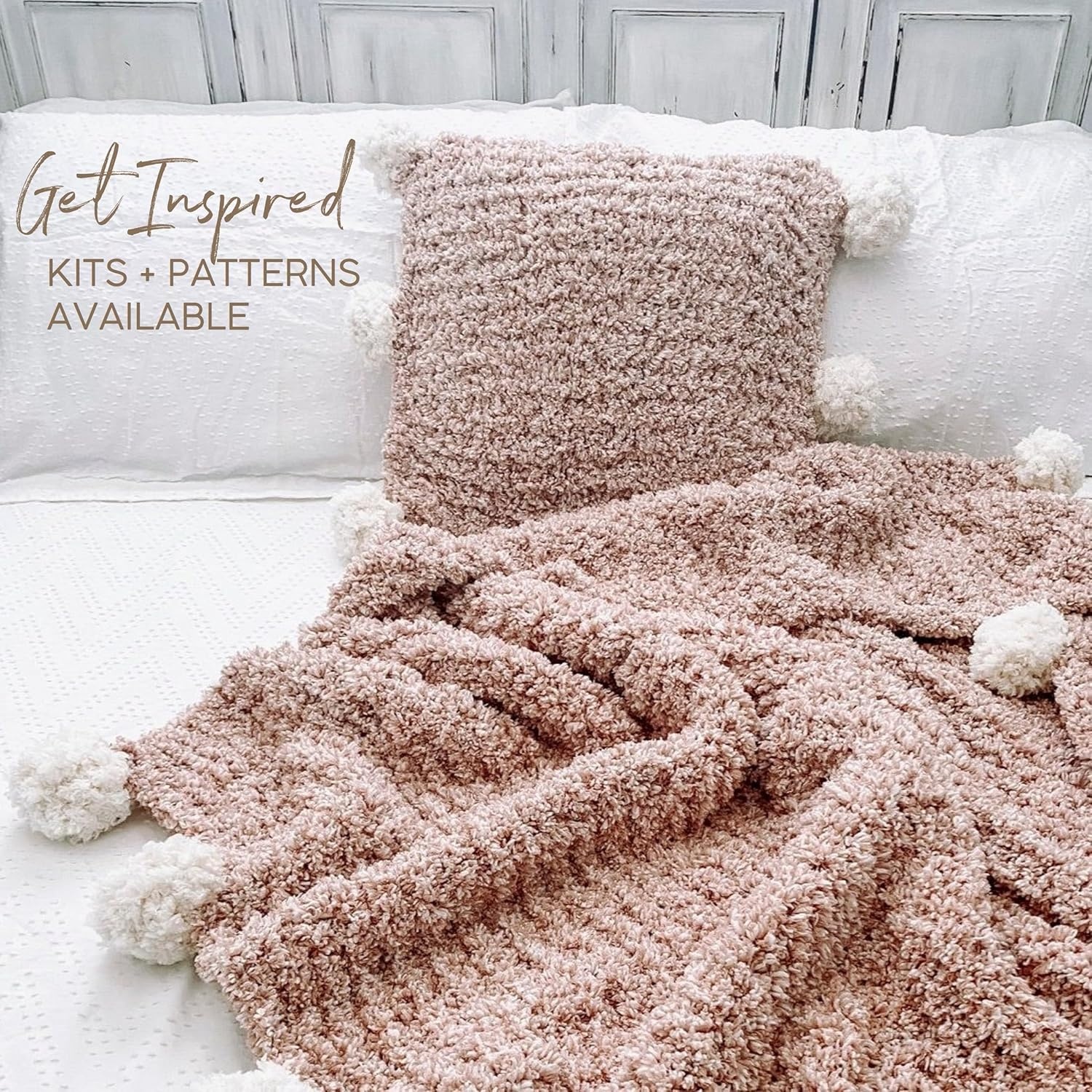 image:imageLion Brand Yarn Go for Fleece Sherpa Jumbo Yarn for Knitting Crocheting and Crafting 1 Pack BlushBlush