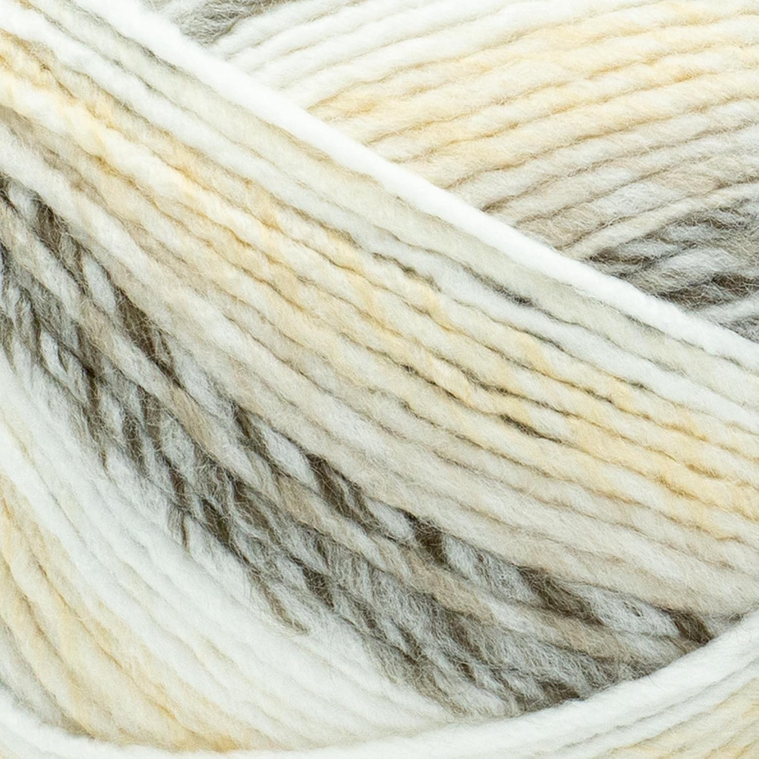 image:imageLion Brand Yarn Ice Cream Roving Stripes Yarn Toasted Marshmallow 1 Count Pack of 1