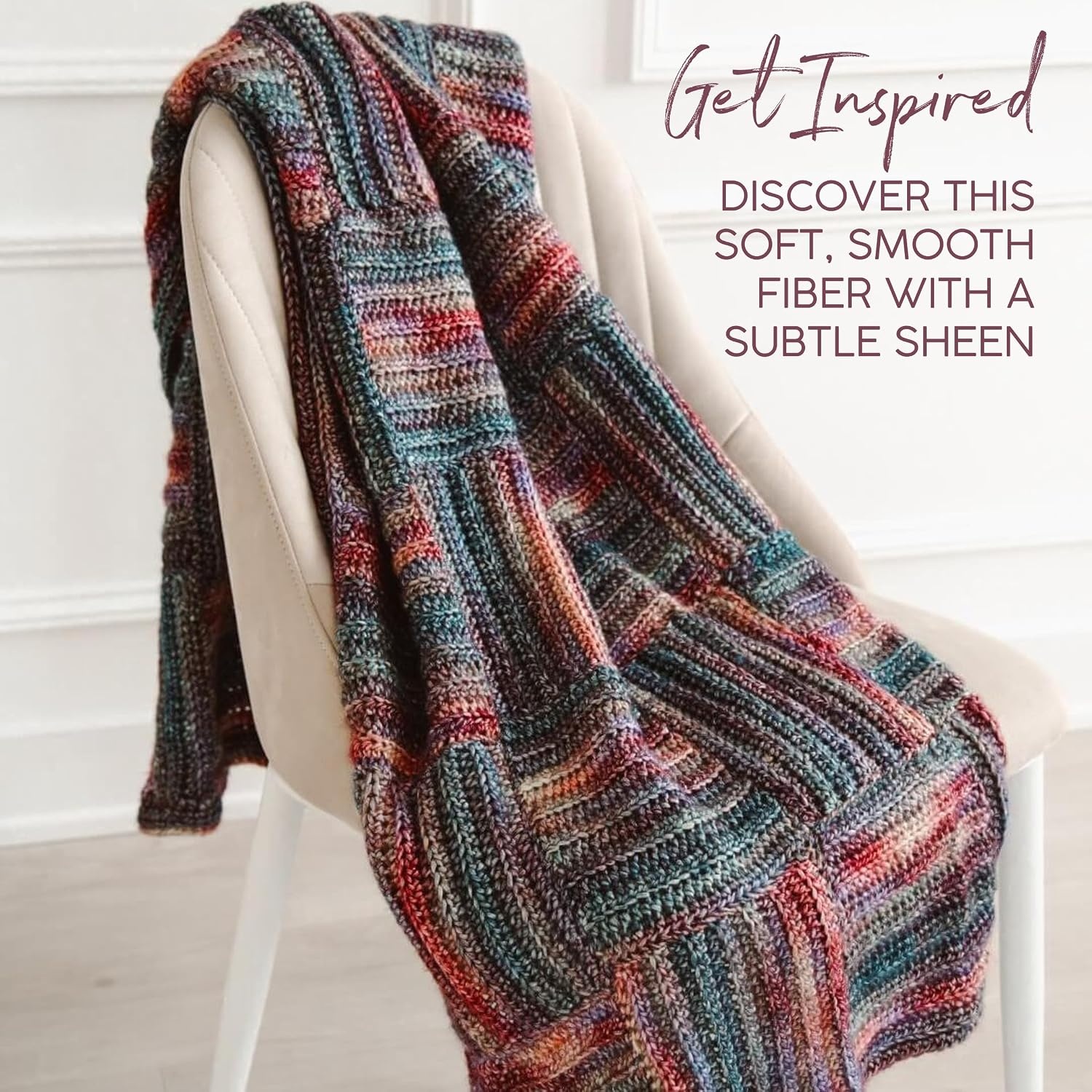 image:imageLion Brand Yarn Landscapes Breeze Yarn SeashellHorseshoe